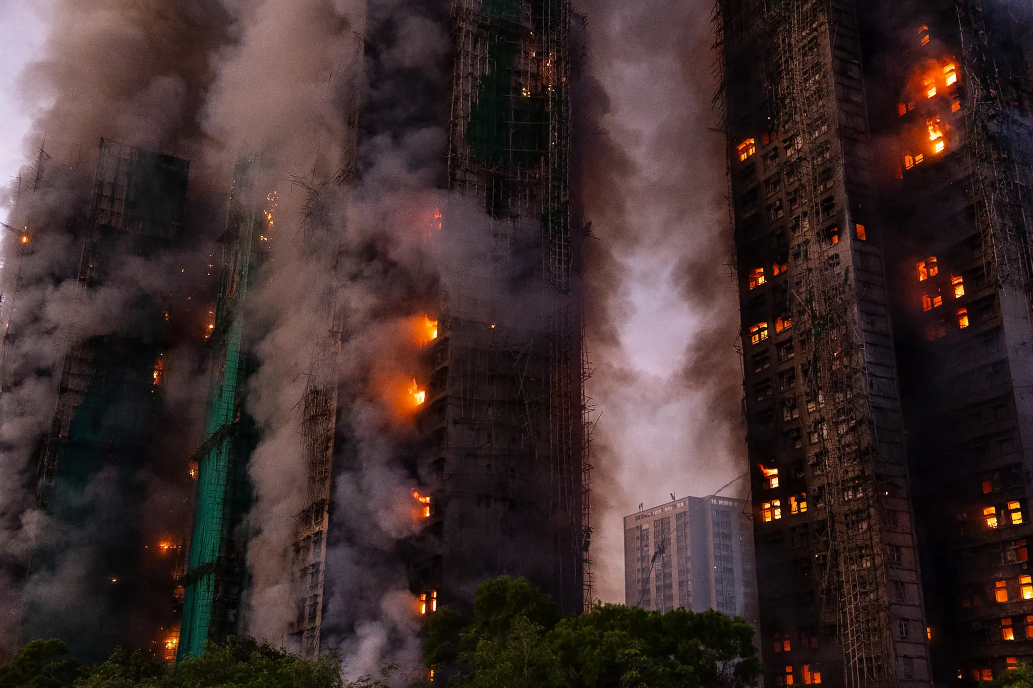 Hong Kong požiar
