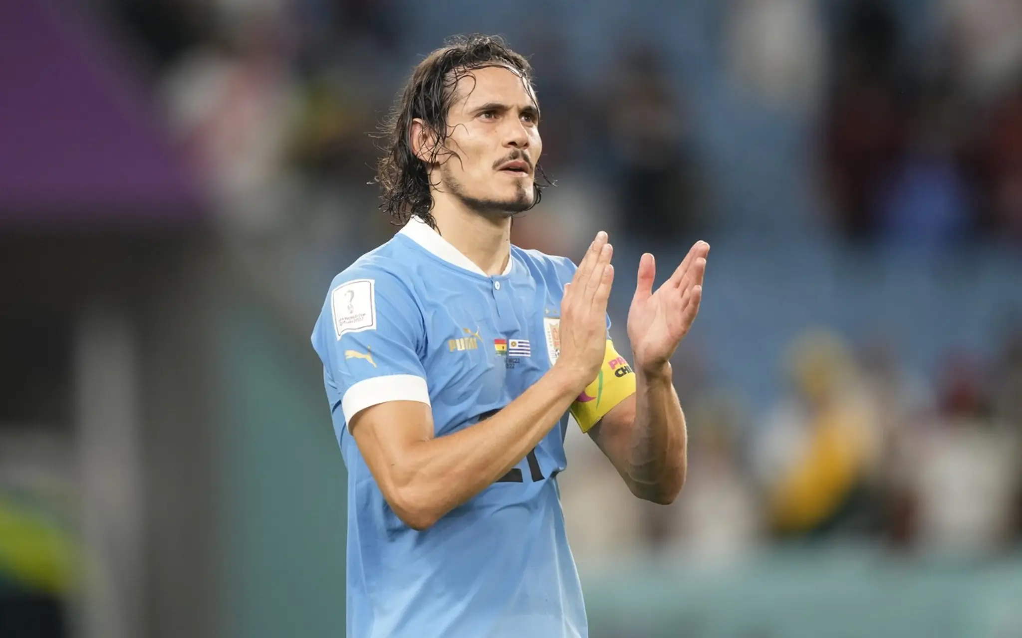 Edinson Cavani počas majstrovstiev sveta v Katare