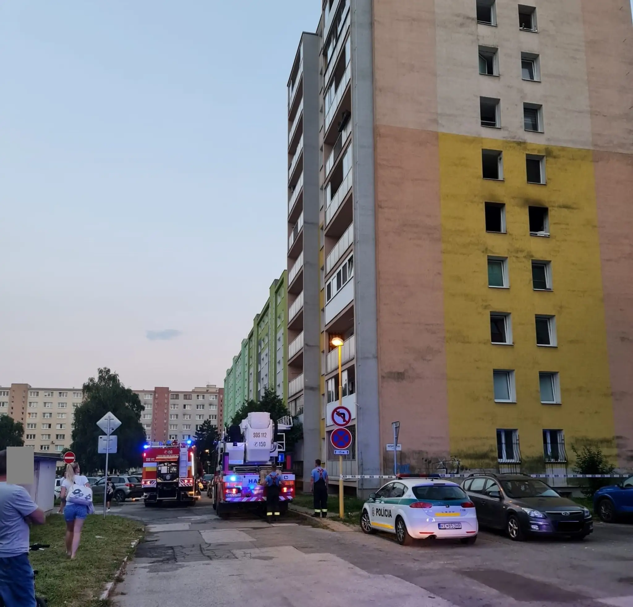Požiar v košickom paneláku_
