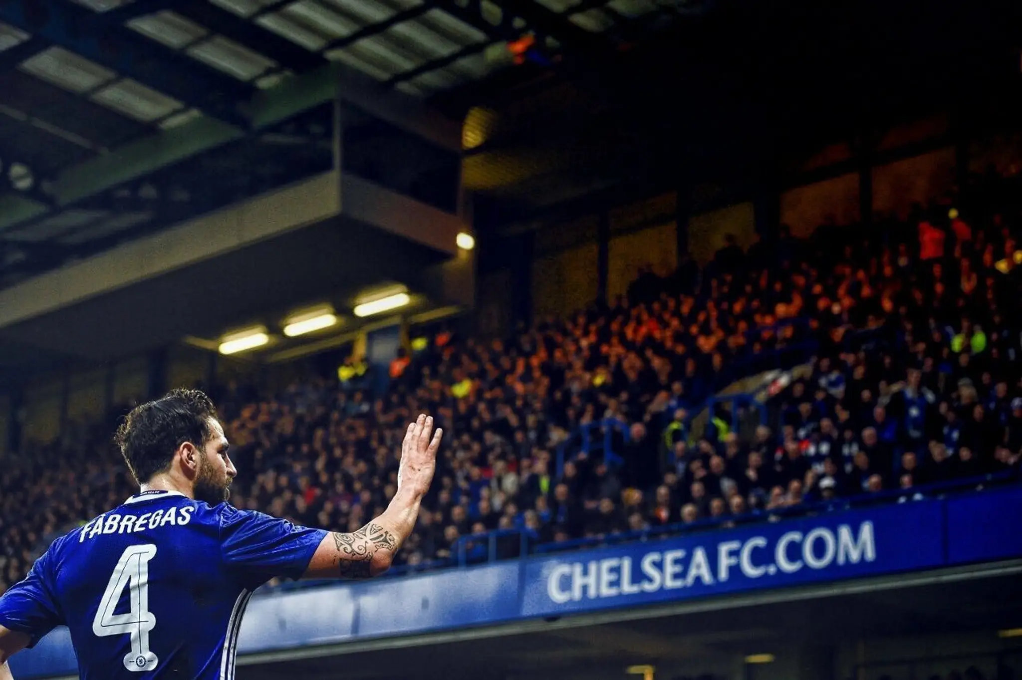 Francésc Fábrergas zdraví fanúšikov Chelsea.