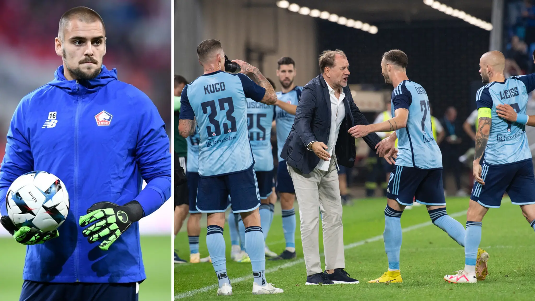 Adam Jakubech (vľavo) zažil proti Slovanu nejedno derby. Teraz sa s ním stretáva opäť, no už z pozície giganta a v Európskej konferenčnej lige.