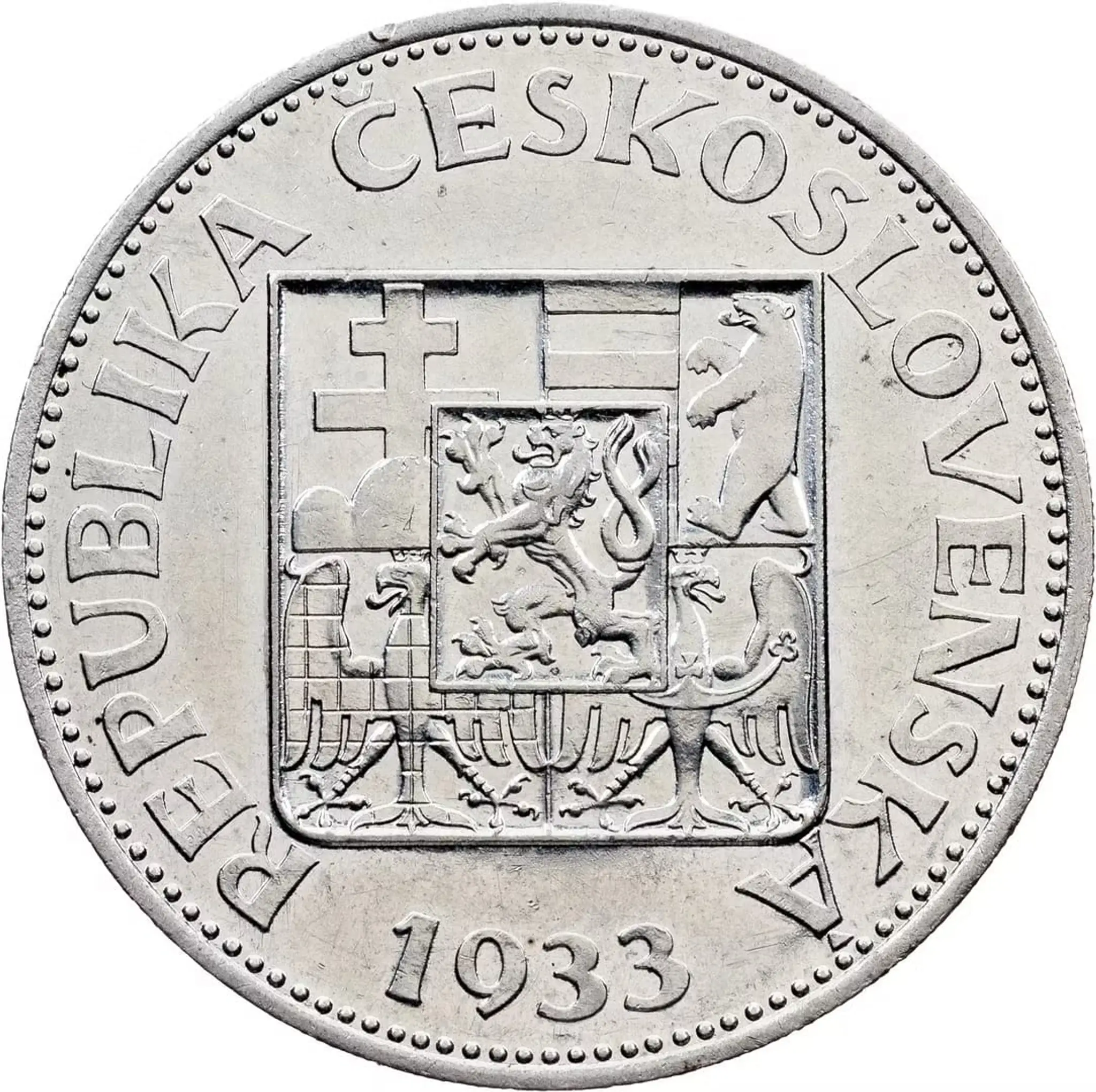ČSR, 10 Kč 1933, vyvolávacia cena 72 000 Kč