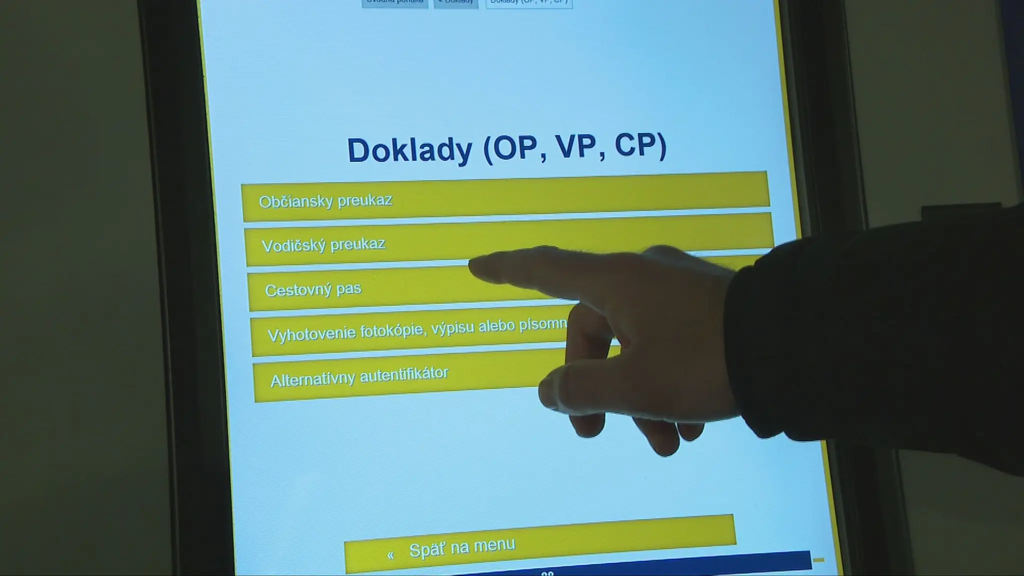 Vydávanie dokladov - ilustračná snímka