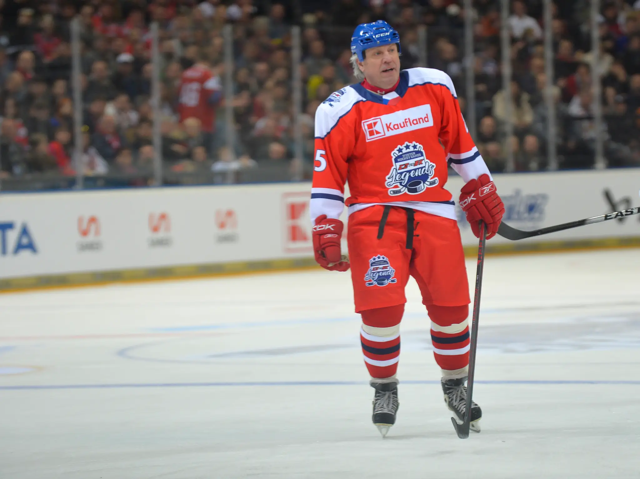 Petr Klíma počas zápasu legiend Česko - Slovensko