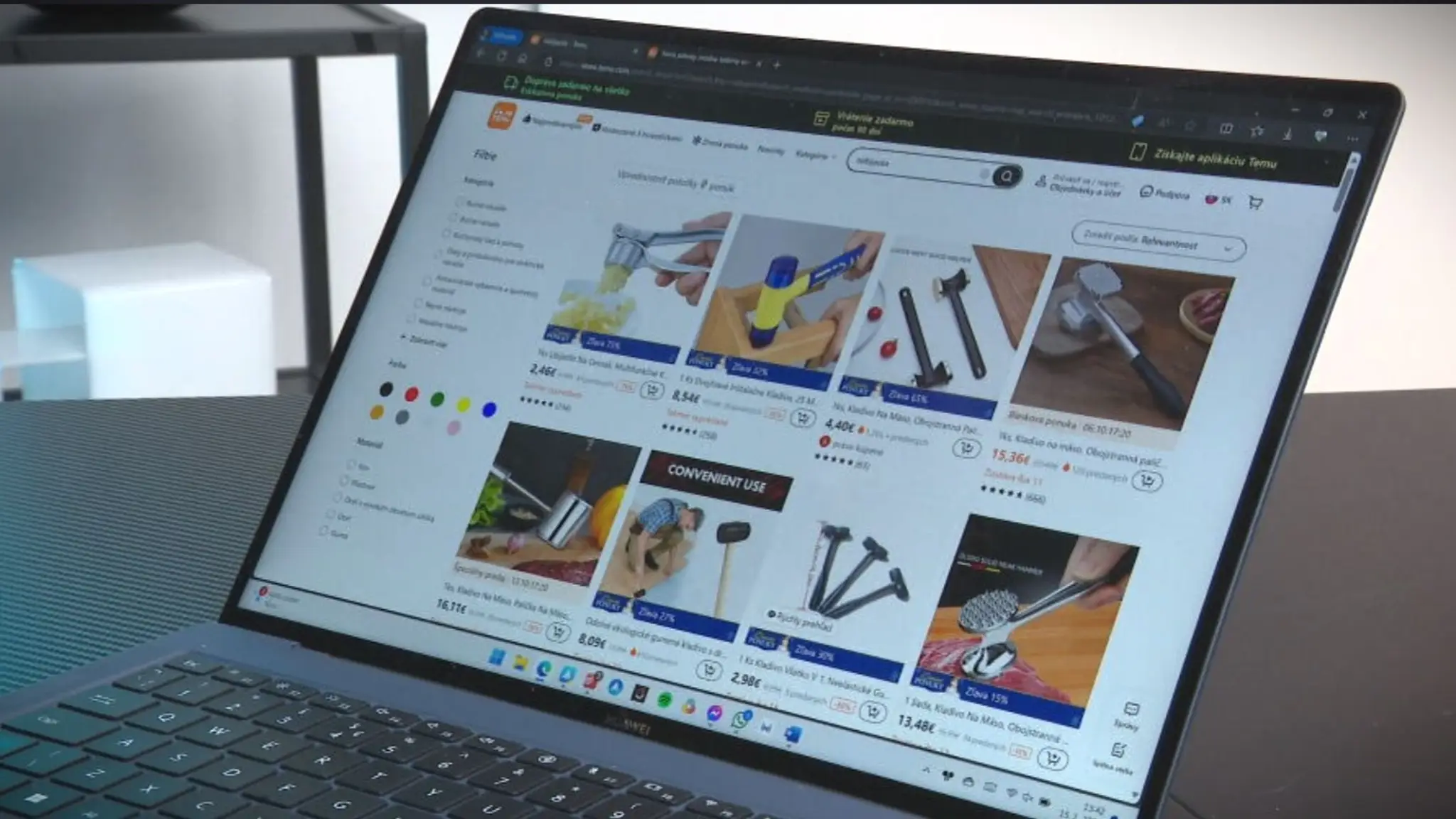 Populárny e-shop. 