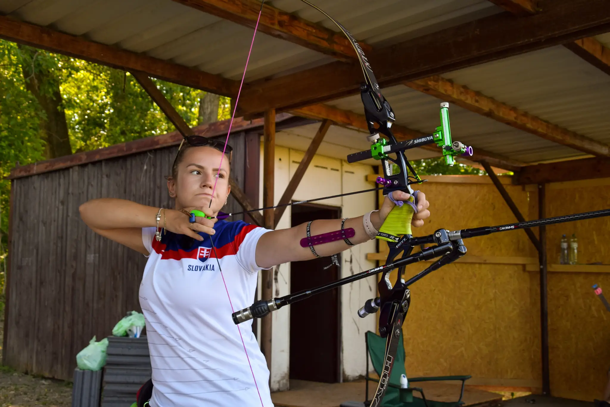 Denisa Baránková počas tréningu.