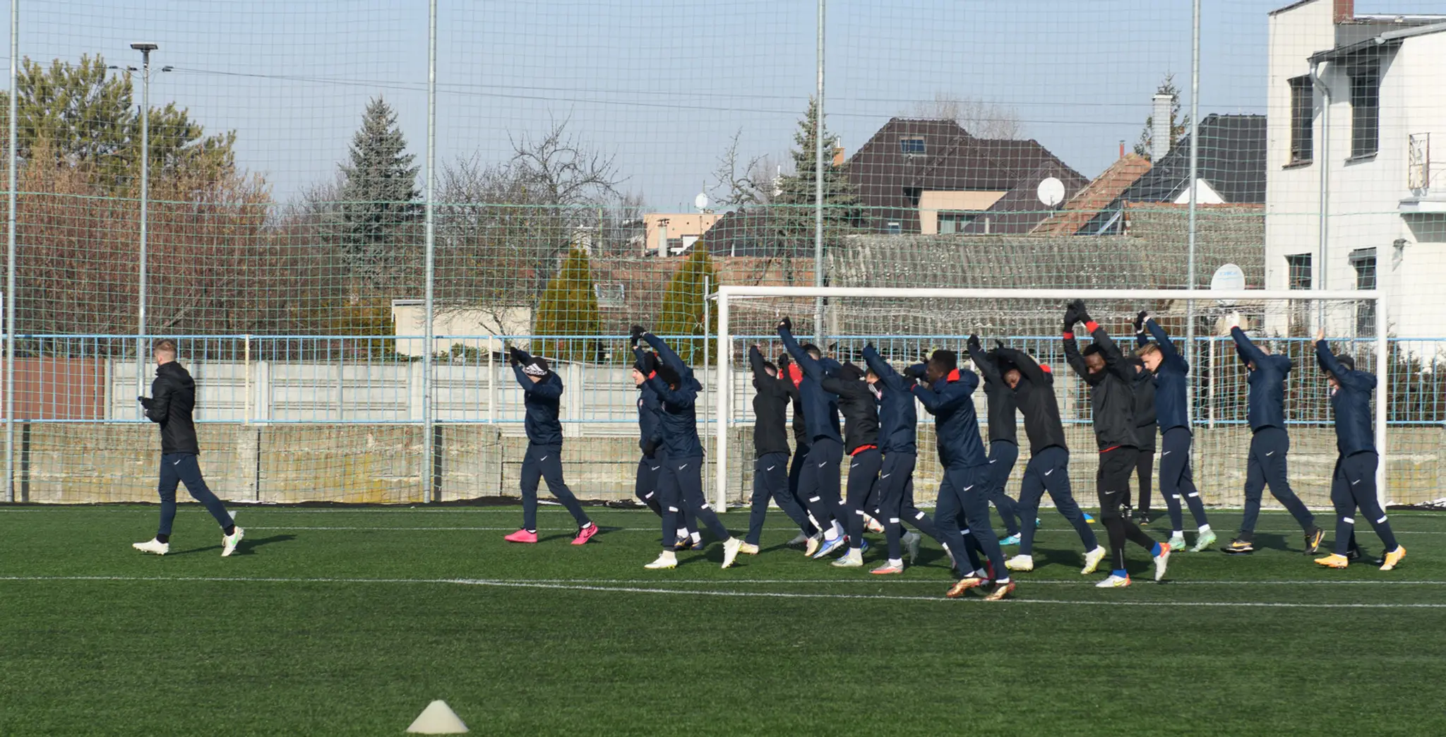 Futbalisti Serede počas prvého tréningu zimnej prípravy.
