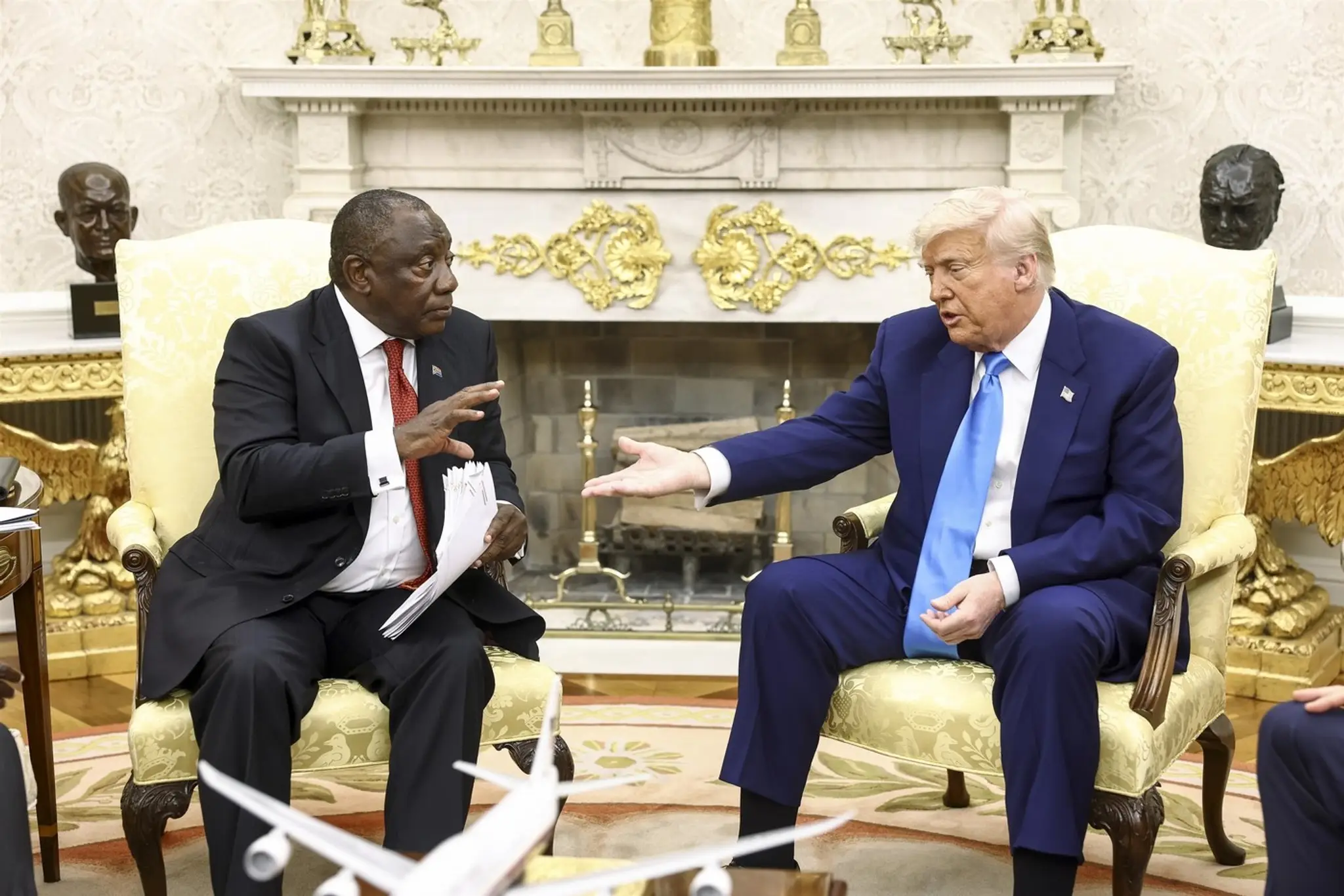 Americký prezident Donald Trump prijal v stredu v Bielom dome prezidenta Juhoafrickej republiky (JAR) Cyrila Ramaphosu.