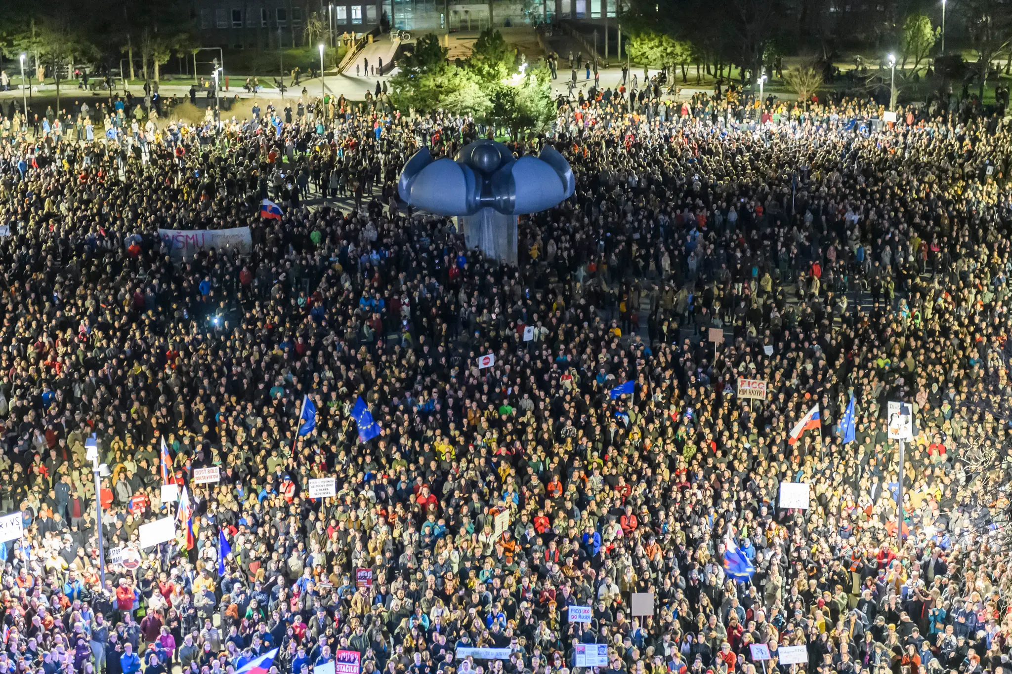Protest v Bratislave.
