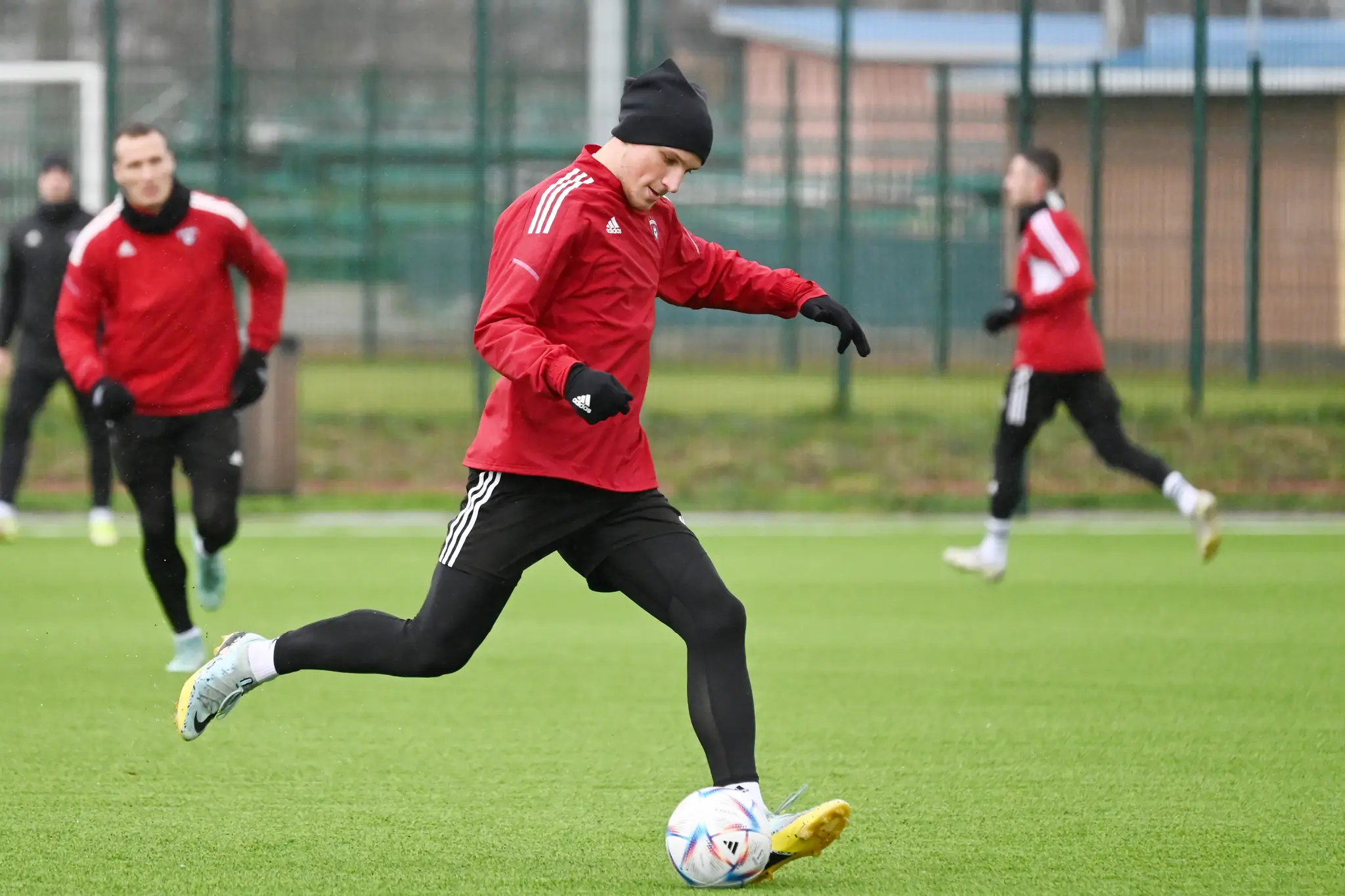 Hráči FC Spartak Trnava na prvom novoročnom tréningu
