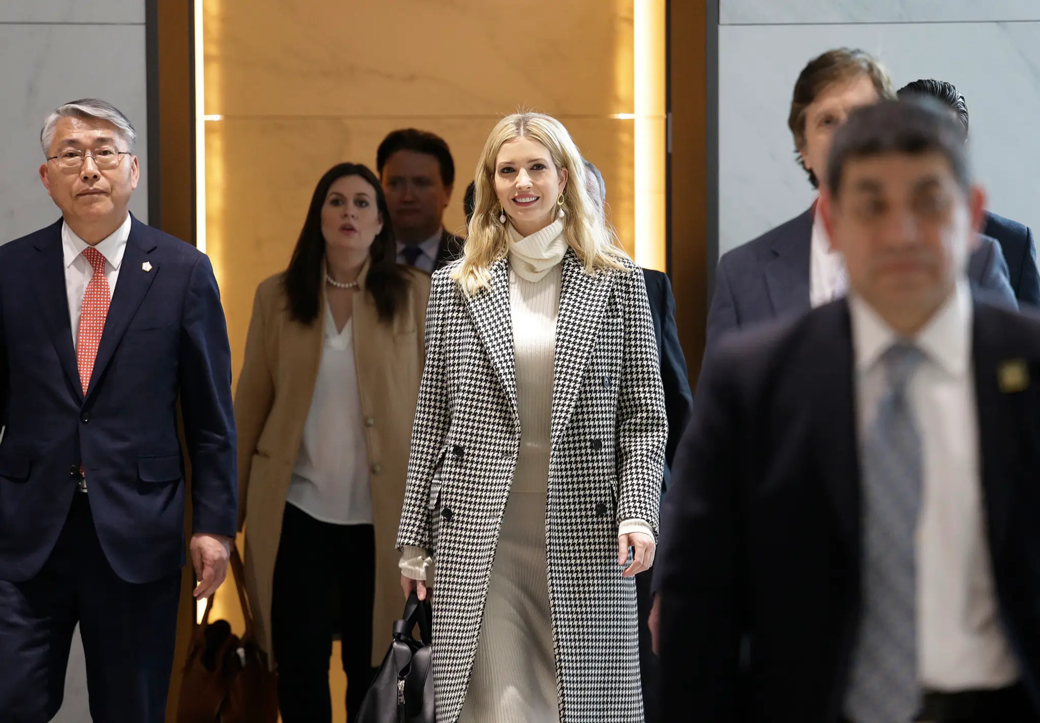Ivanka Trumpová po príchode do Južnej Kórey. 