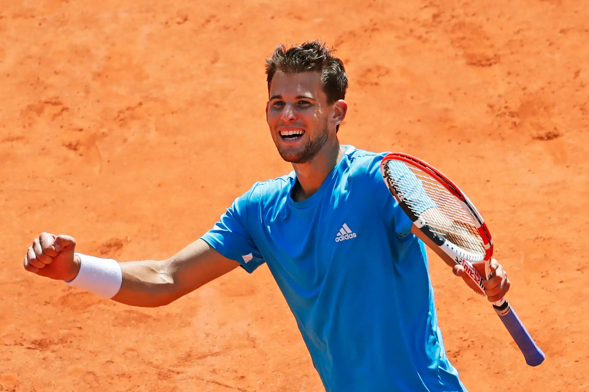 Tenista Dominic Thiem v semifinále na Roland Garros.