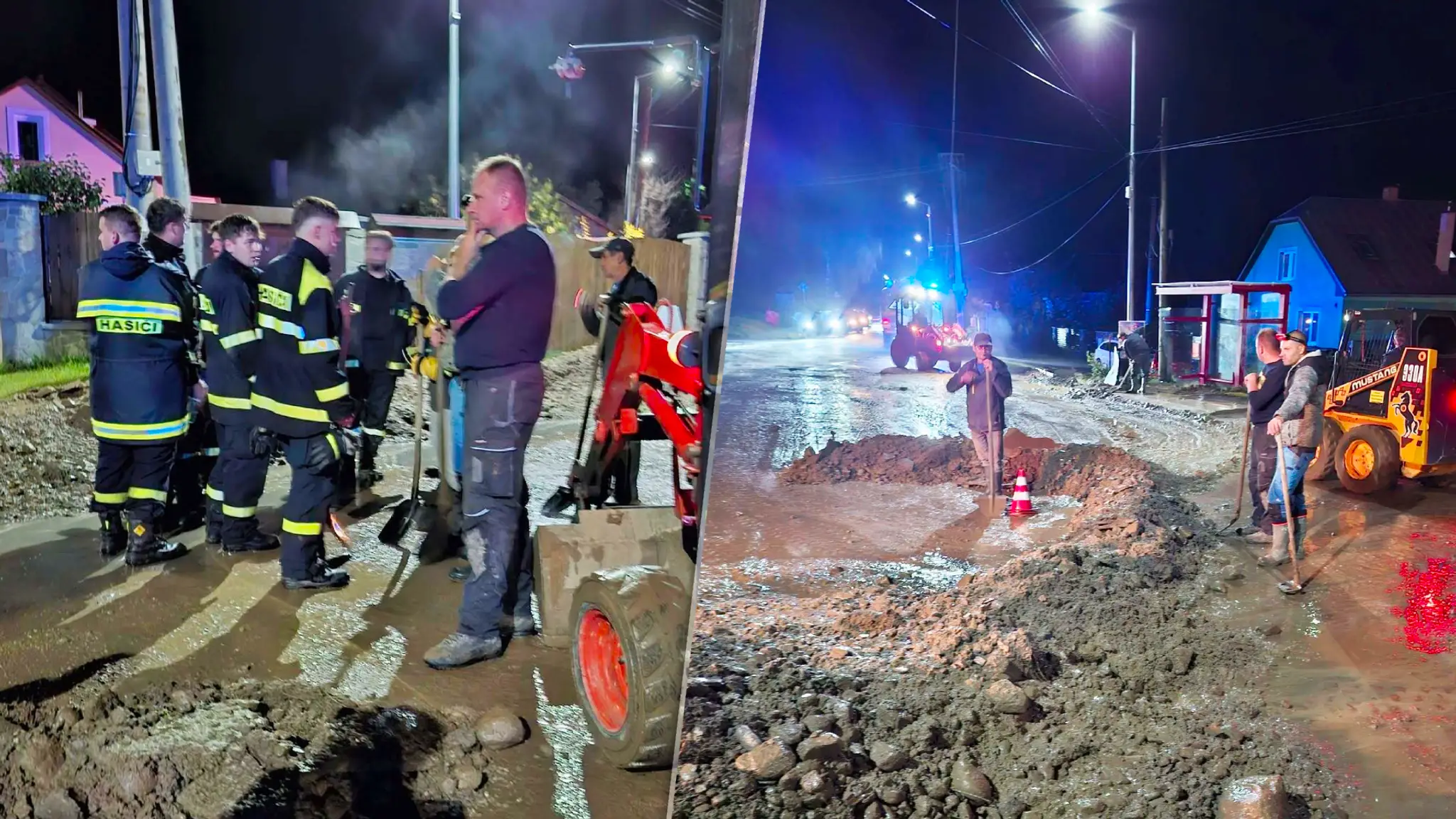 Povodne v obci Rakúsy