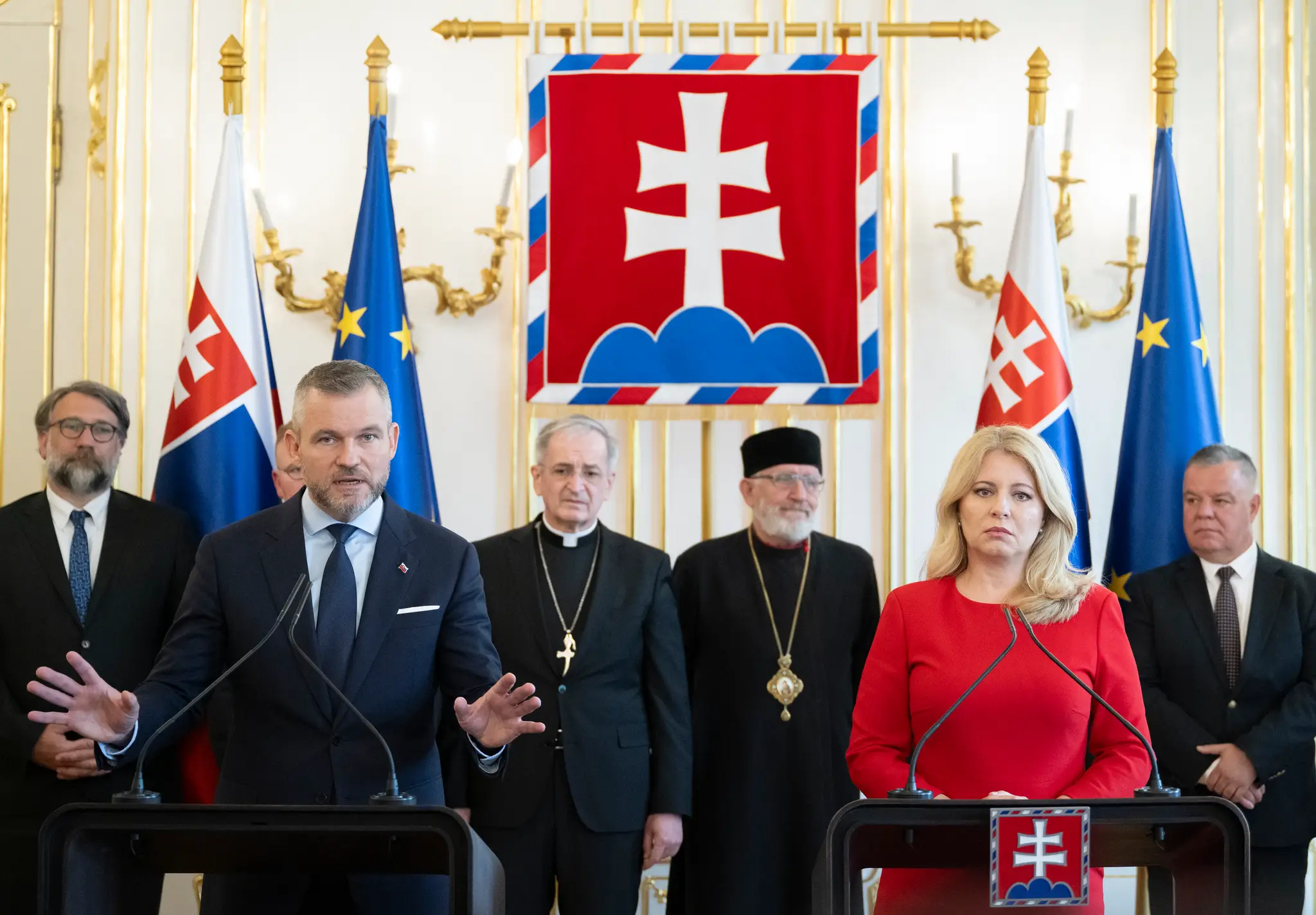 Čaputová a Pellegrini sa stretli v Prezidentskom paláci so zástupcami cirkví