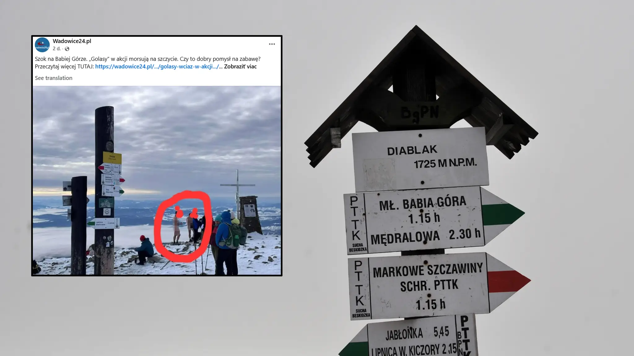 Nahí muži na Babej hore