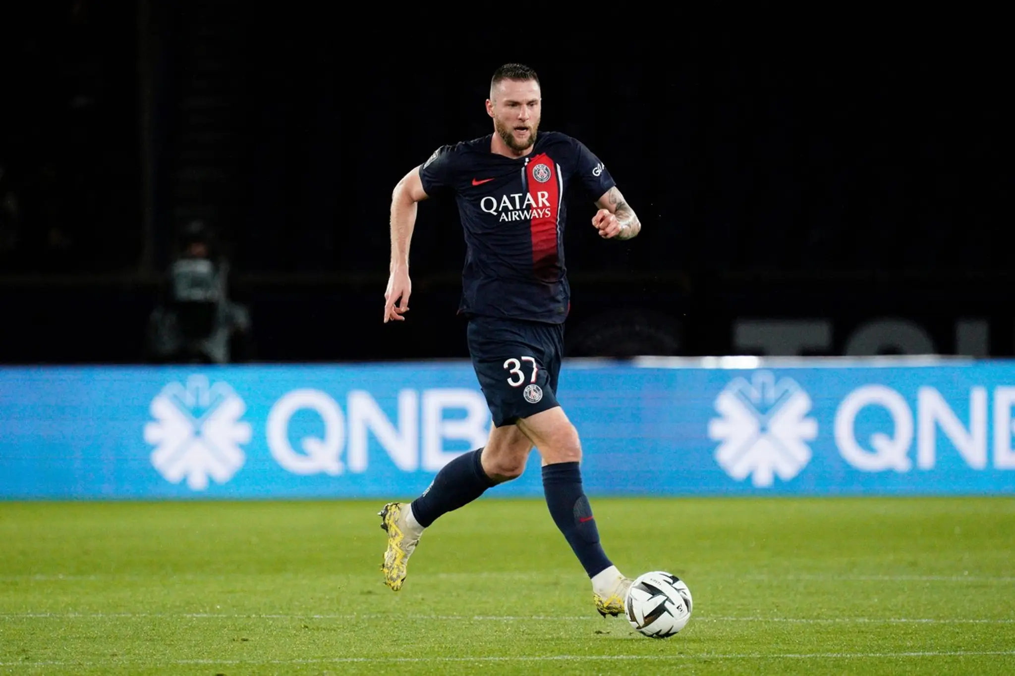 Milan Škriniar zápase o francúzsky Superpohár proti FC Toulouse