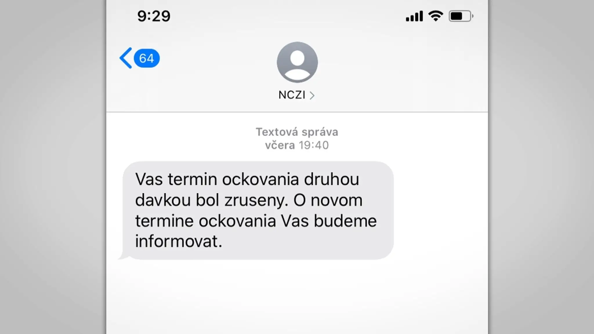 Storno esemesky štát rozposiela od včerajšieho večera.