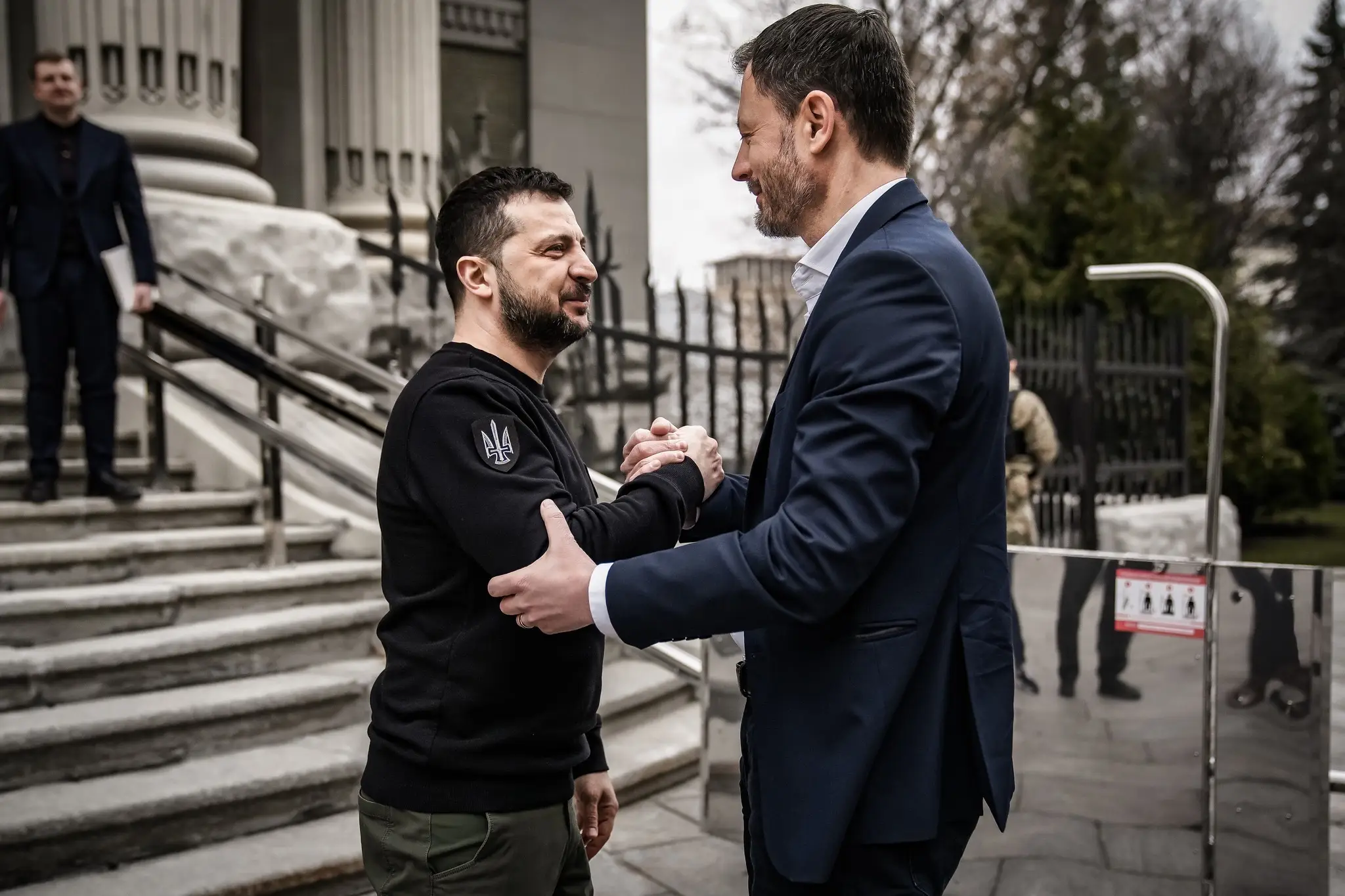Ukrajinský prezident Zelenskyj s dočasne povereným premiérom Eduardom Hegerom