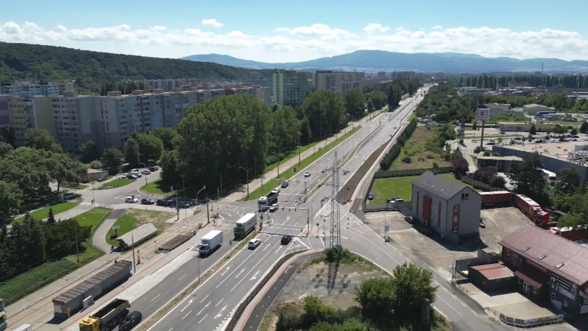 Slanecká cesta v Košiciach. 