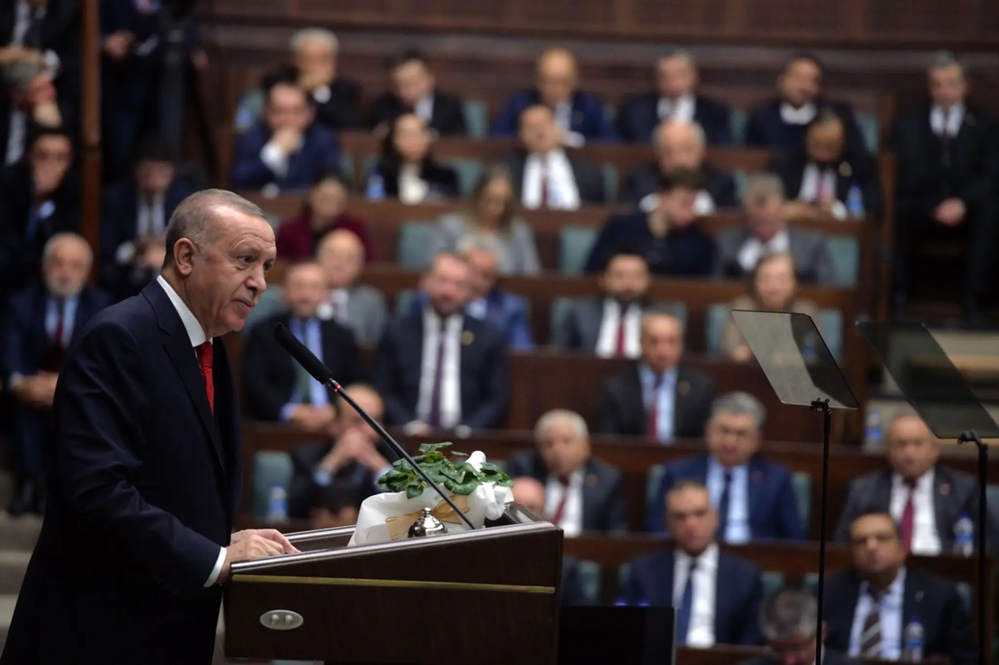 Recep Tayyip Erdogan v tureckom parlamente