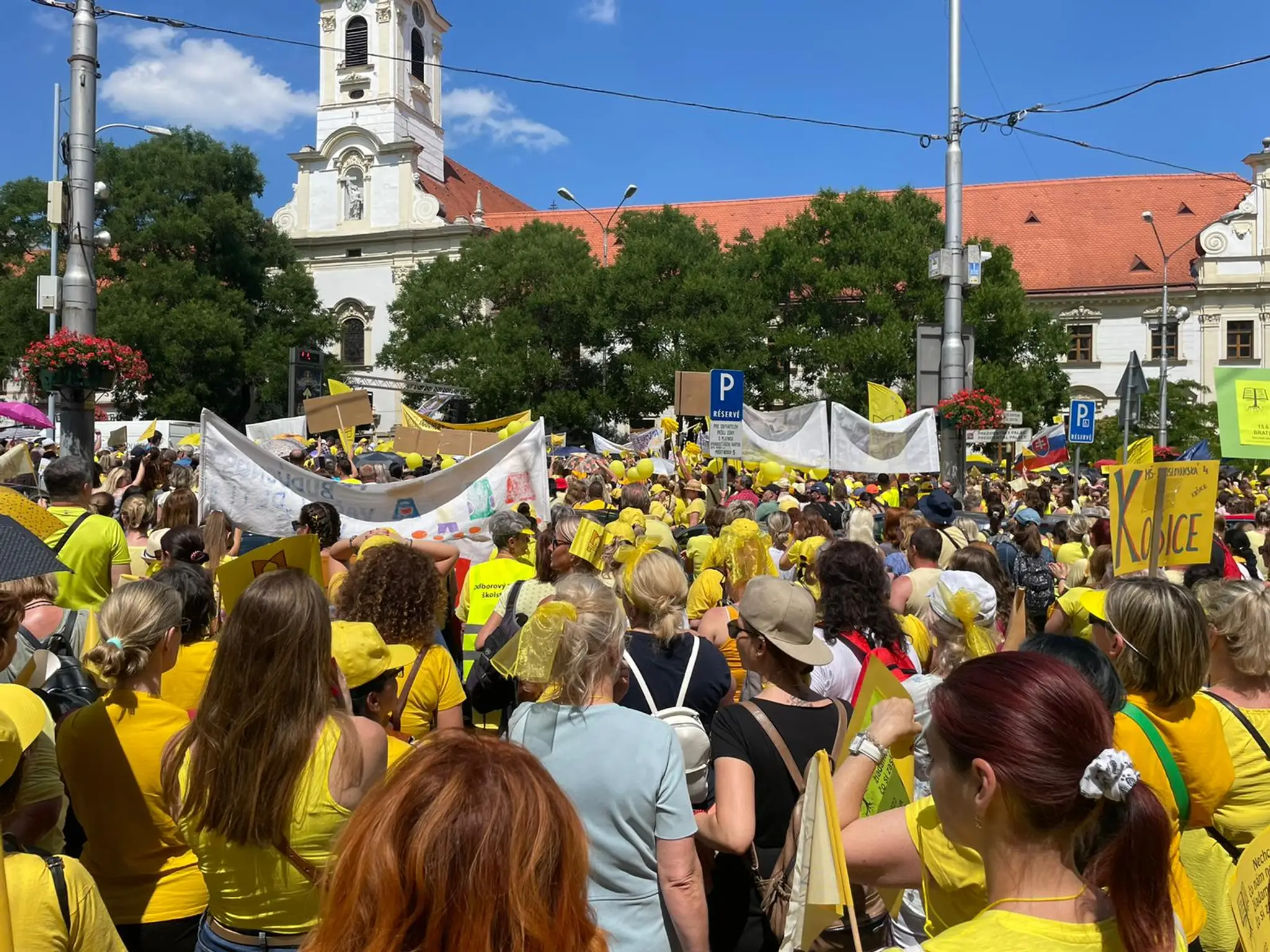 Protest učiteľov.
