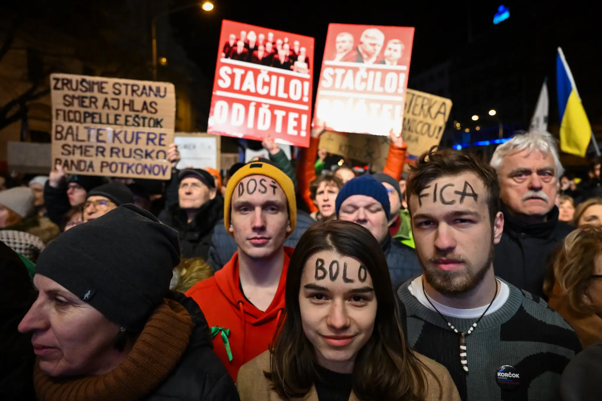 Opozičný protest v Bratislave. 