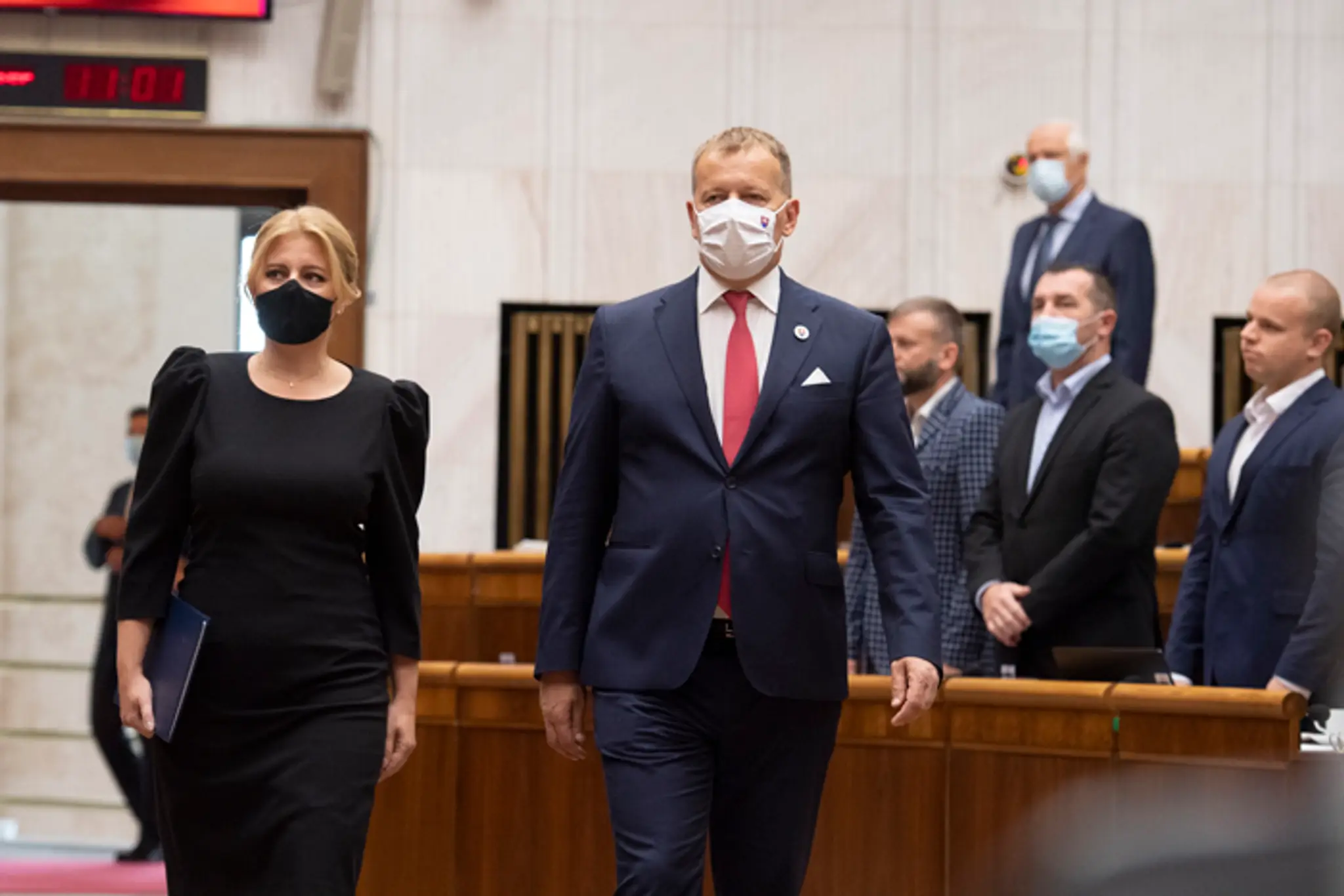 Prezidentka Zuzana Čaputová a predseda parlamentu Boris Kollár. 