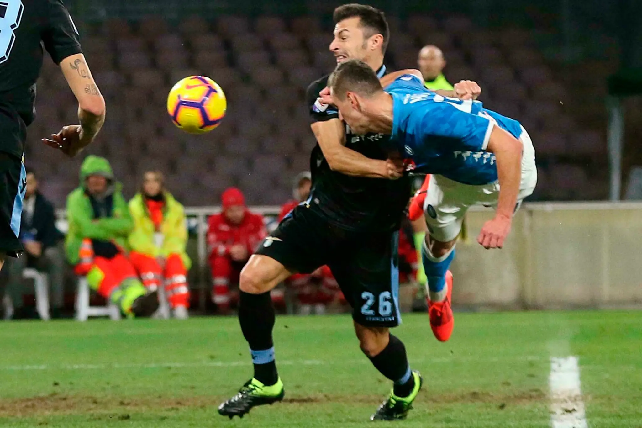 Momentka zo zápasu Neapol - Lazio.