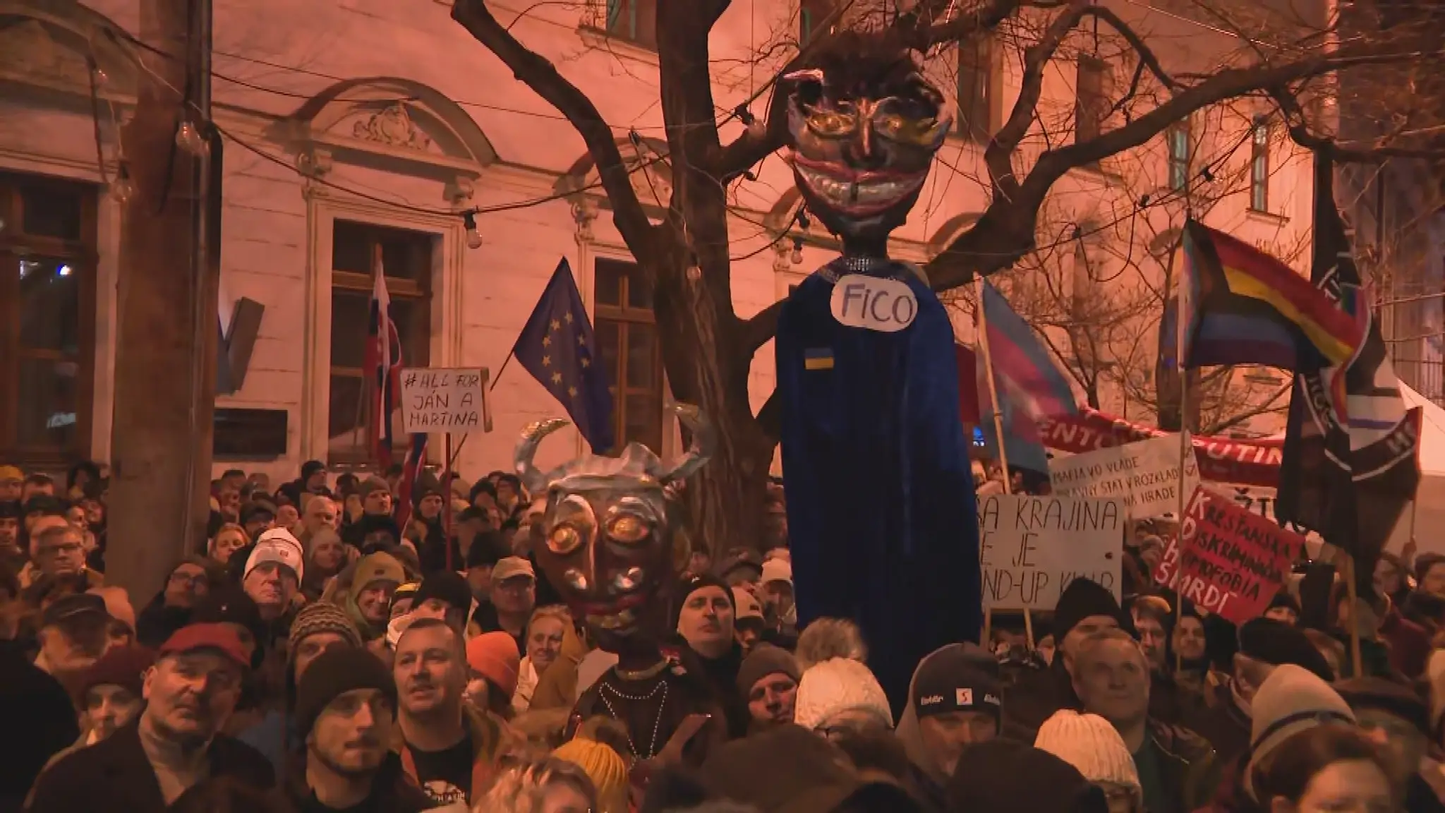 Opozičný protest v Bratislave.