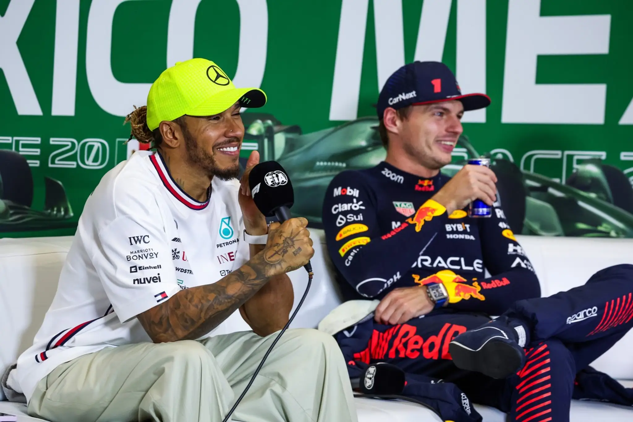 Lewis Hamilton a Max Verstappen.