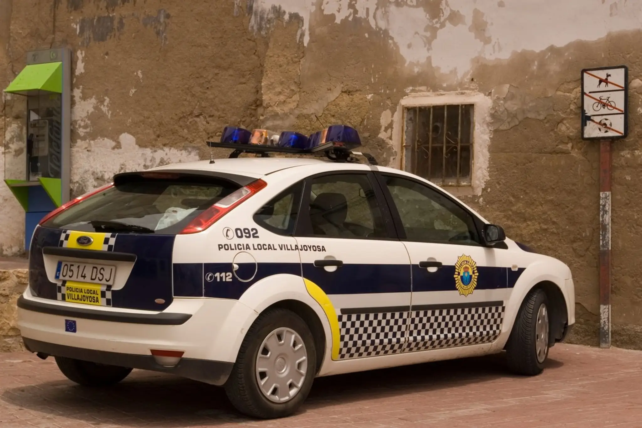Auto španielskej polície.