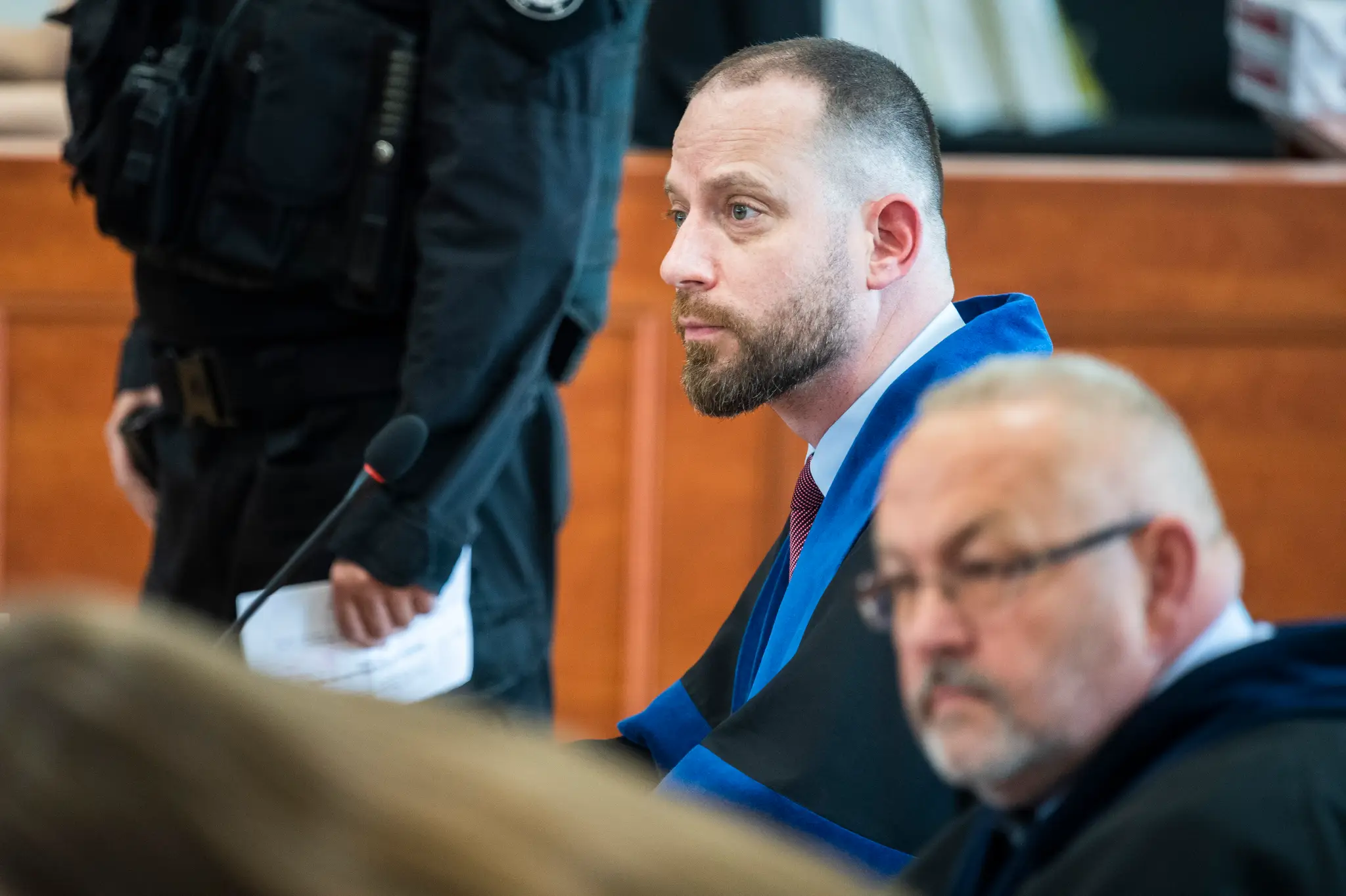 Obhajca Mariana K. Marek Para počas rozsudku v kauze Kuciak.