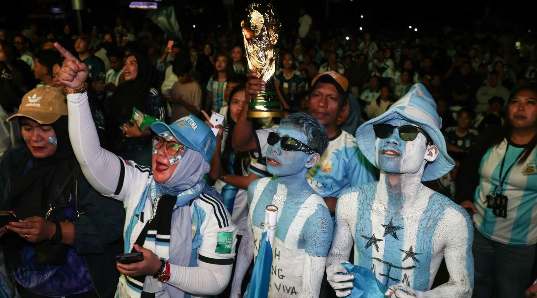 Fanúšikovia Argentíny.