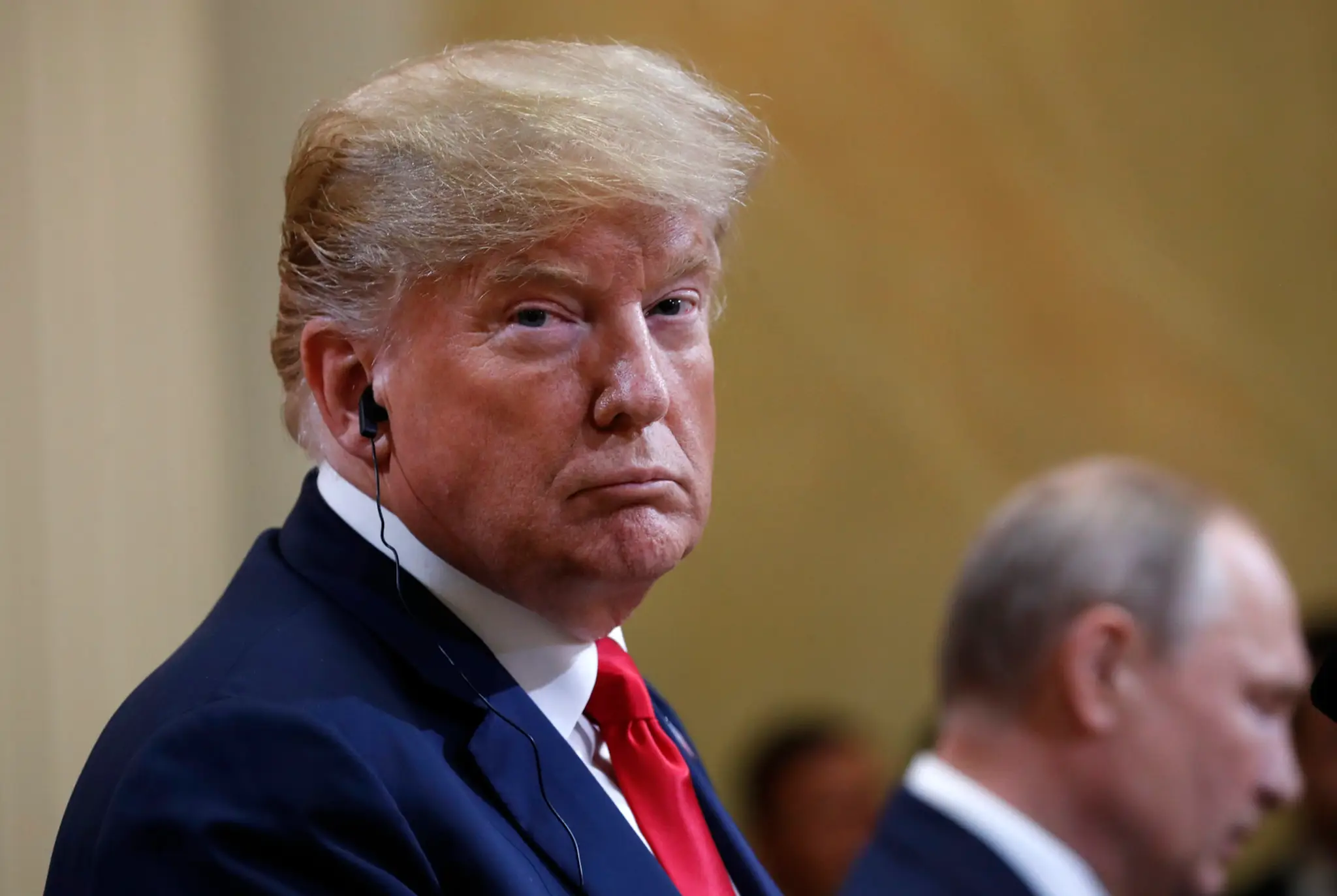 Americký prezident Donald Trump počas summitu s Vladimirom Putinom.