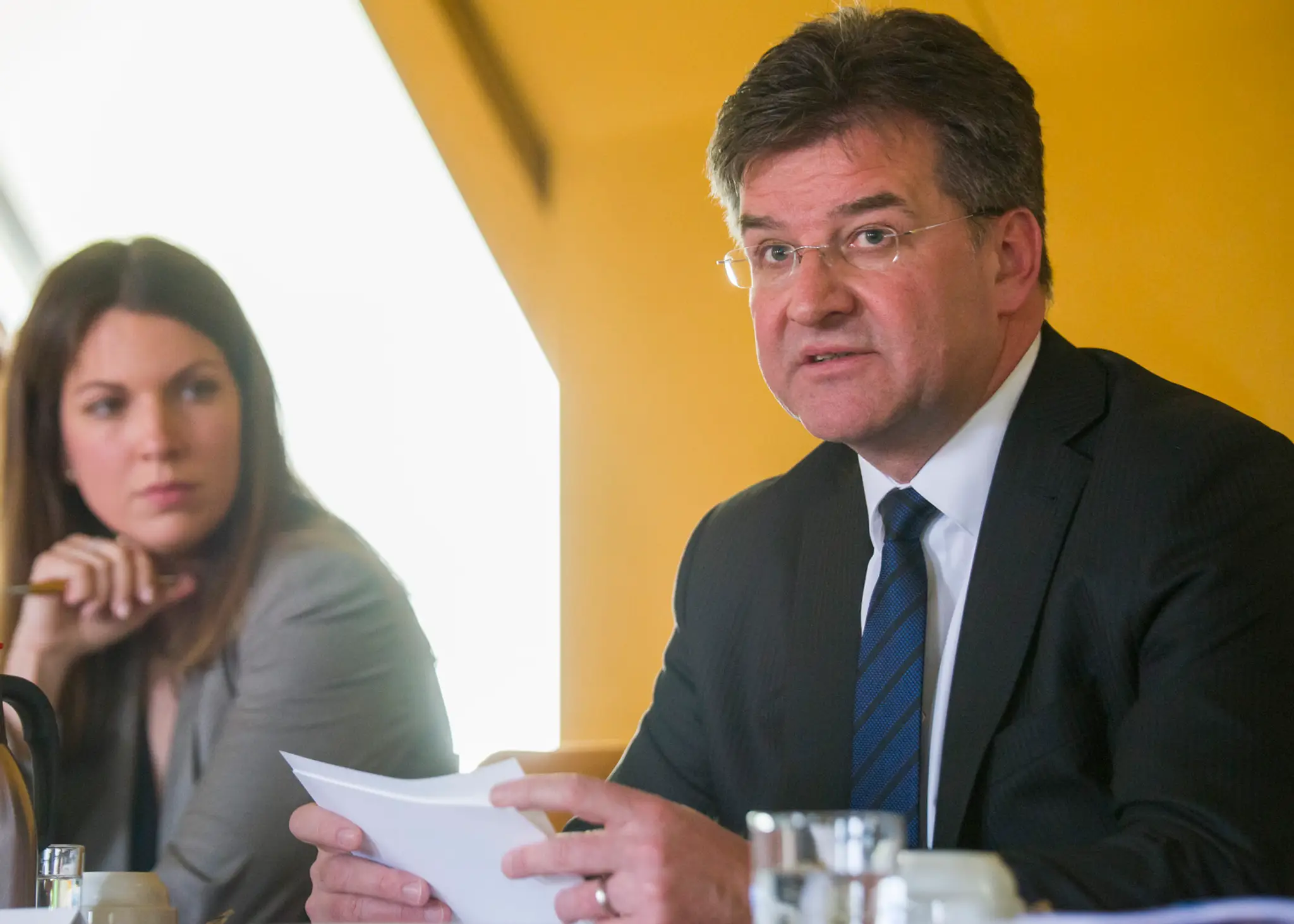 Miroslav Lajčák na zahraničnom výbore. 