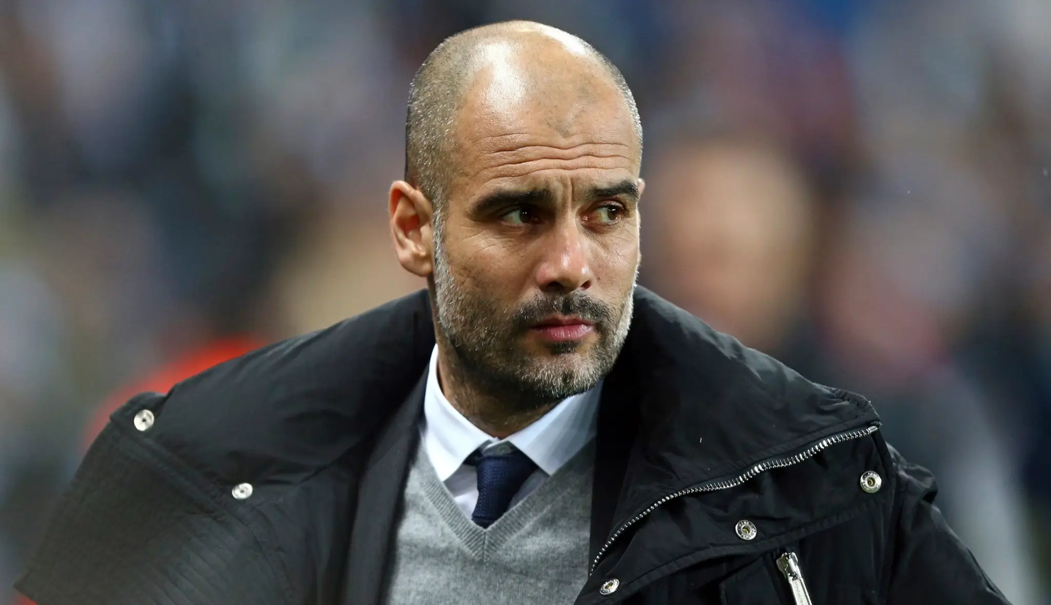 Pep Guardiola počas zápasu Man City - AS Monaco.