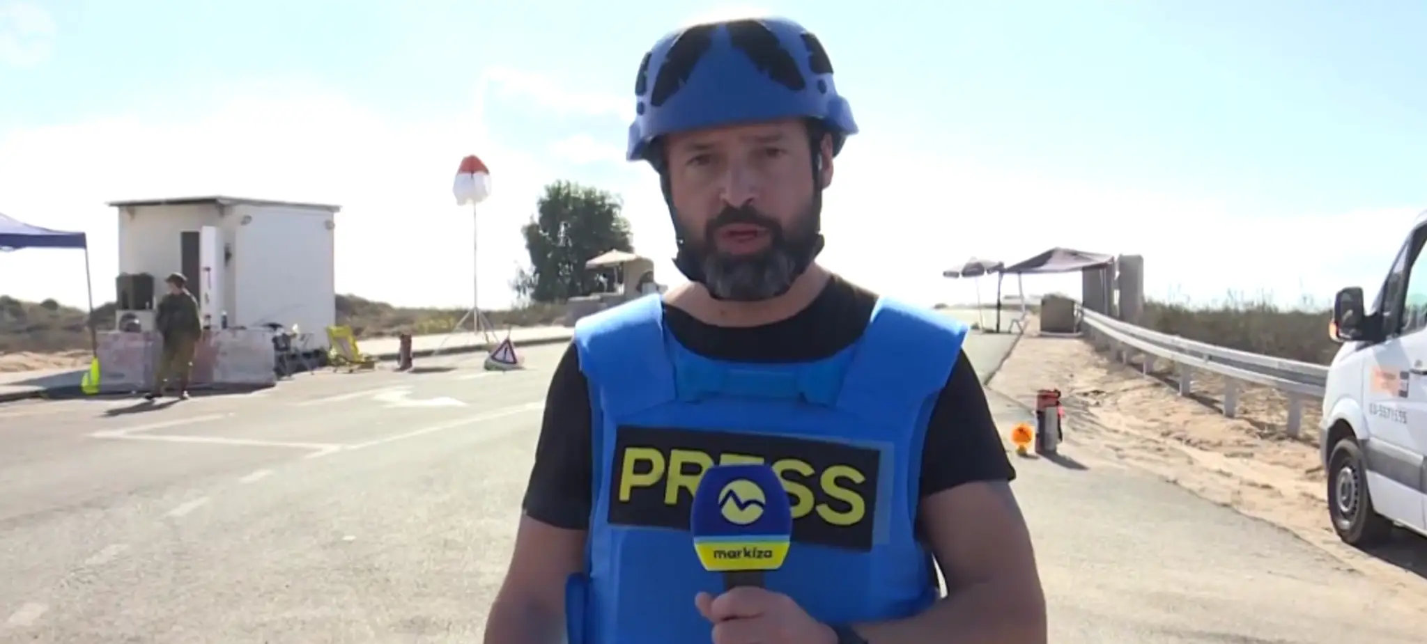 Michal Hečko na hraniciach s Gazou.