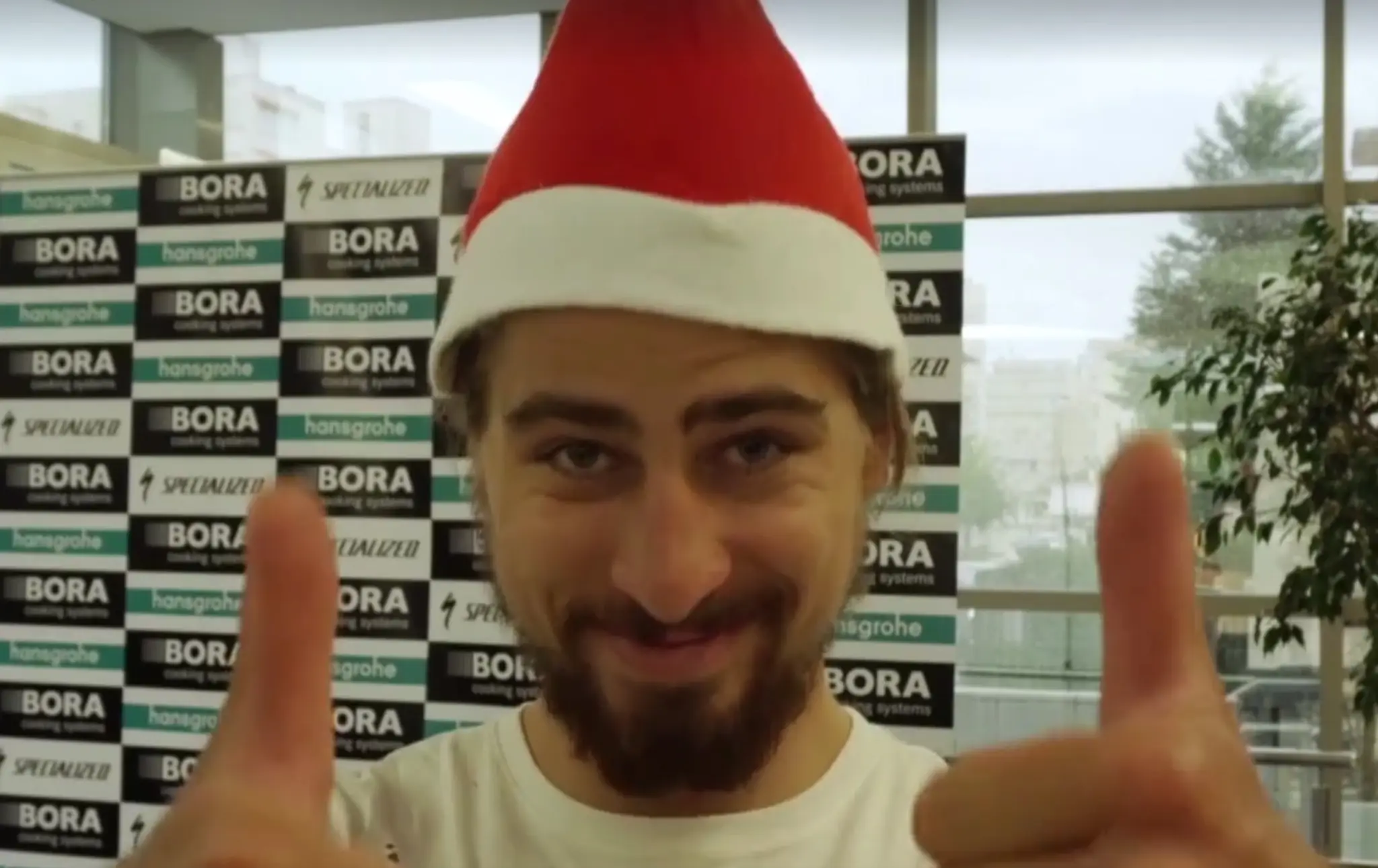 Peter Sagan a jeho vianočný pozdrav.
