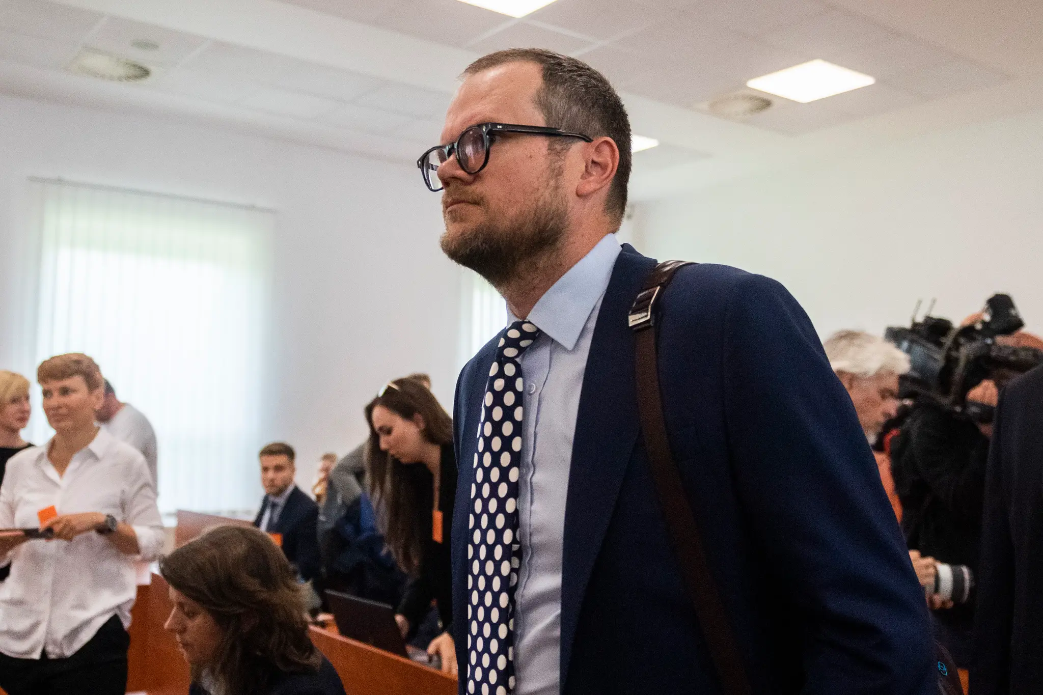 Splnomocnenec rodiny Kuciakových Peter Kubina počas rozsudku v kauze Kuciak.