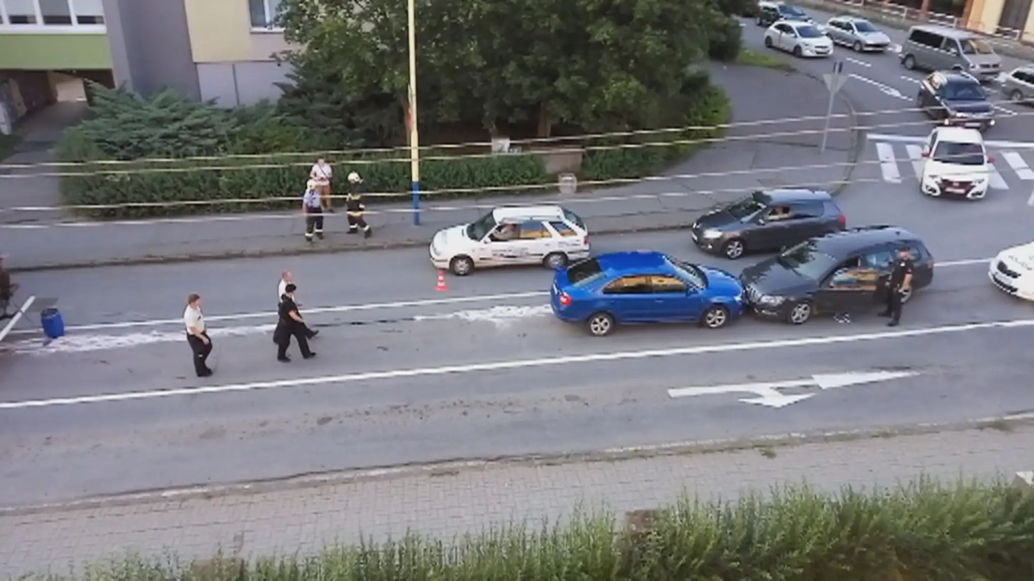 Záber z miesta nehody.