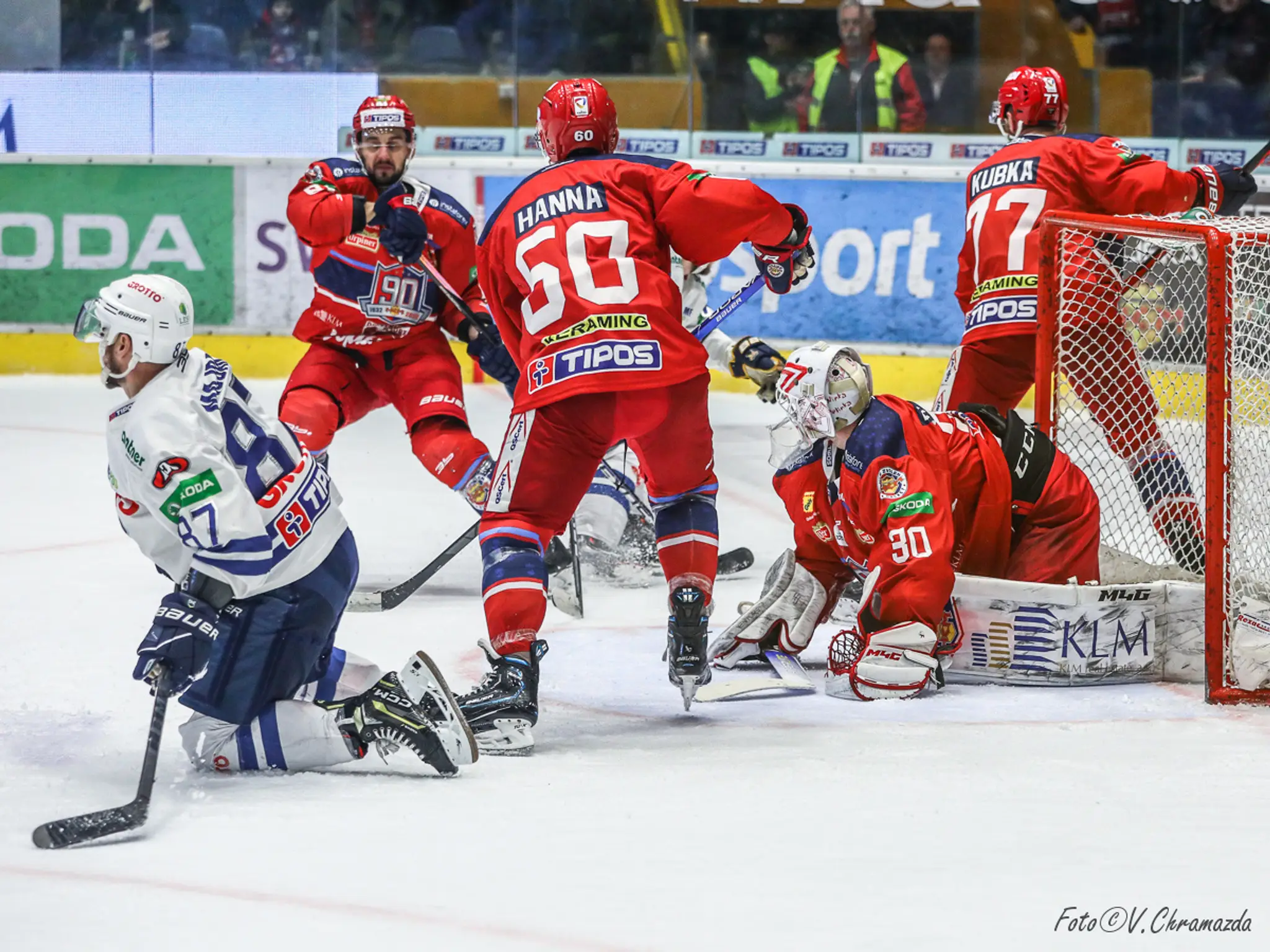 Obranca HKM Zvolen Shane Hanna v zápase proti Spišskej Novej Vsi.