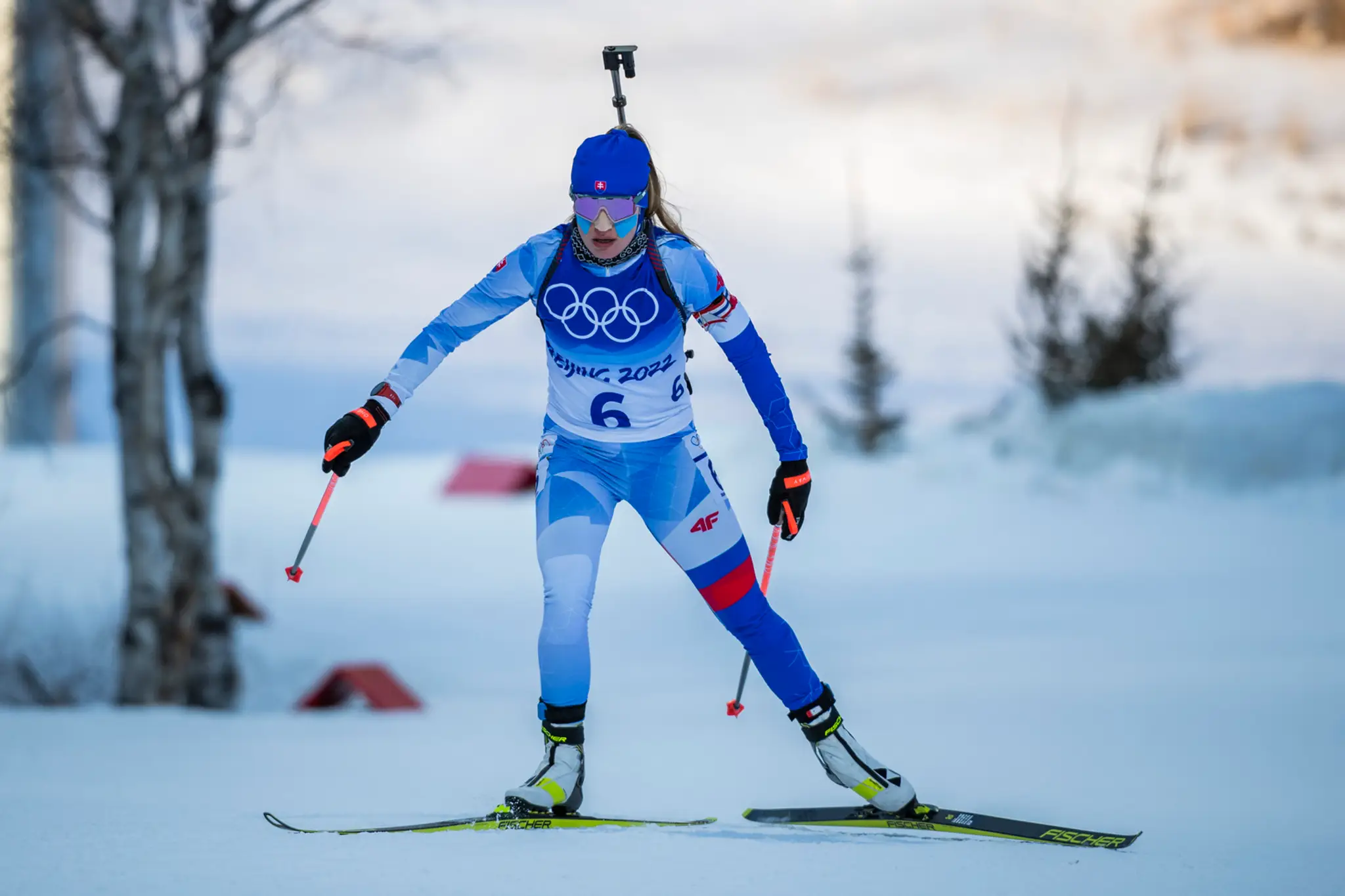 Slovenská biatlonistka Paulína Fialková počas vytrvalostných pretekov žien na ZOH 2022.