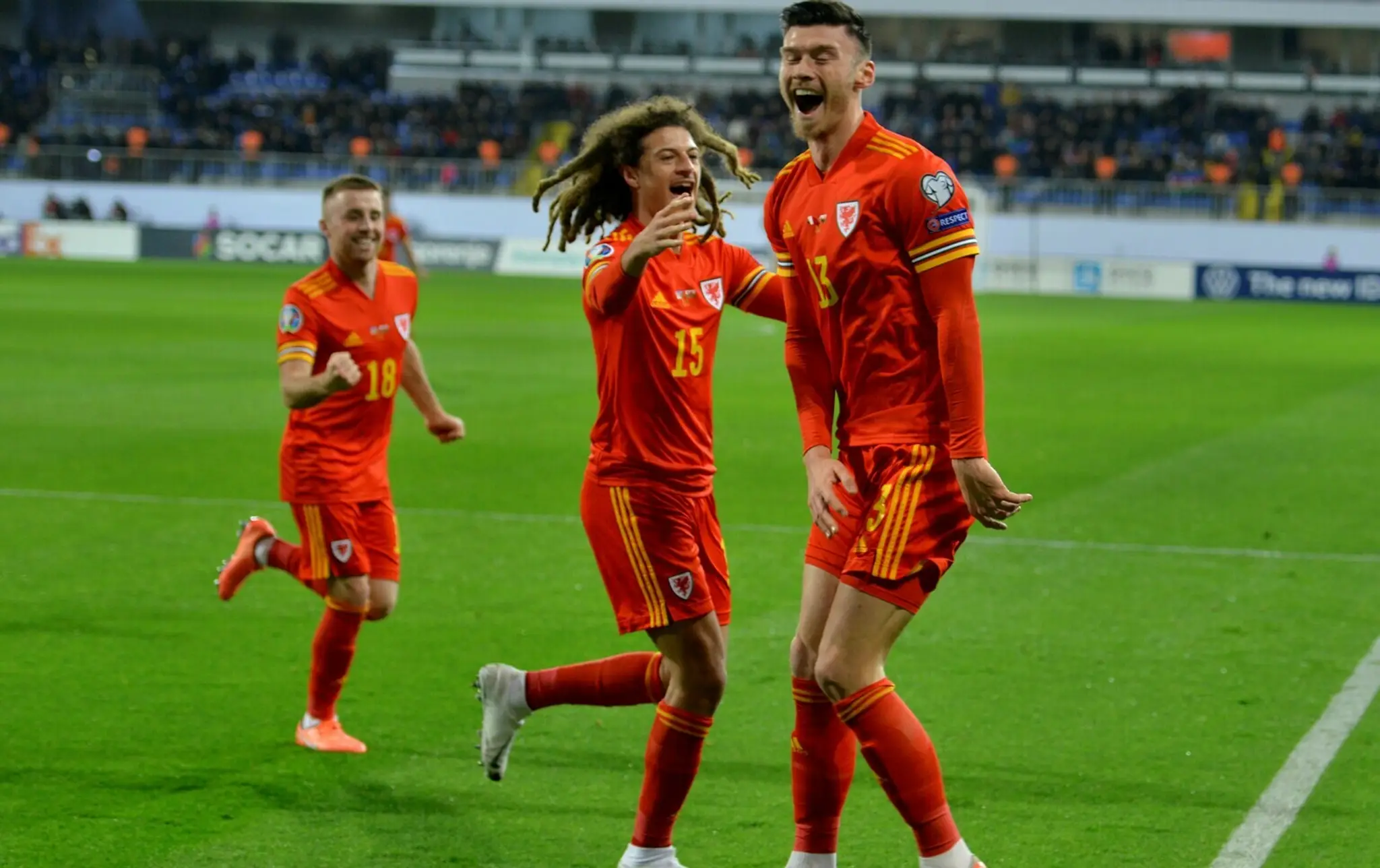 Róbert Boženík strieľa gól v kvalifikácii ME 2020 v Chorvátsku.