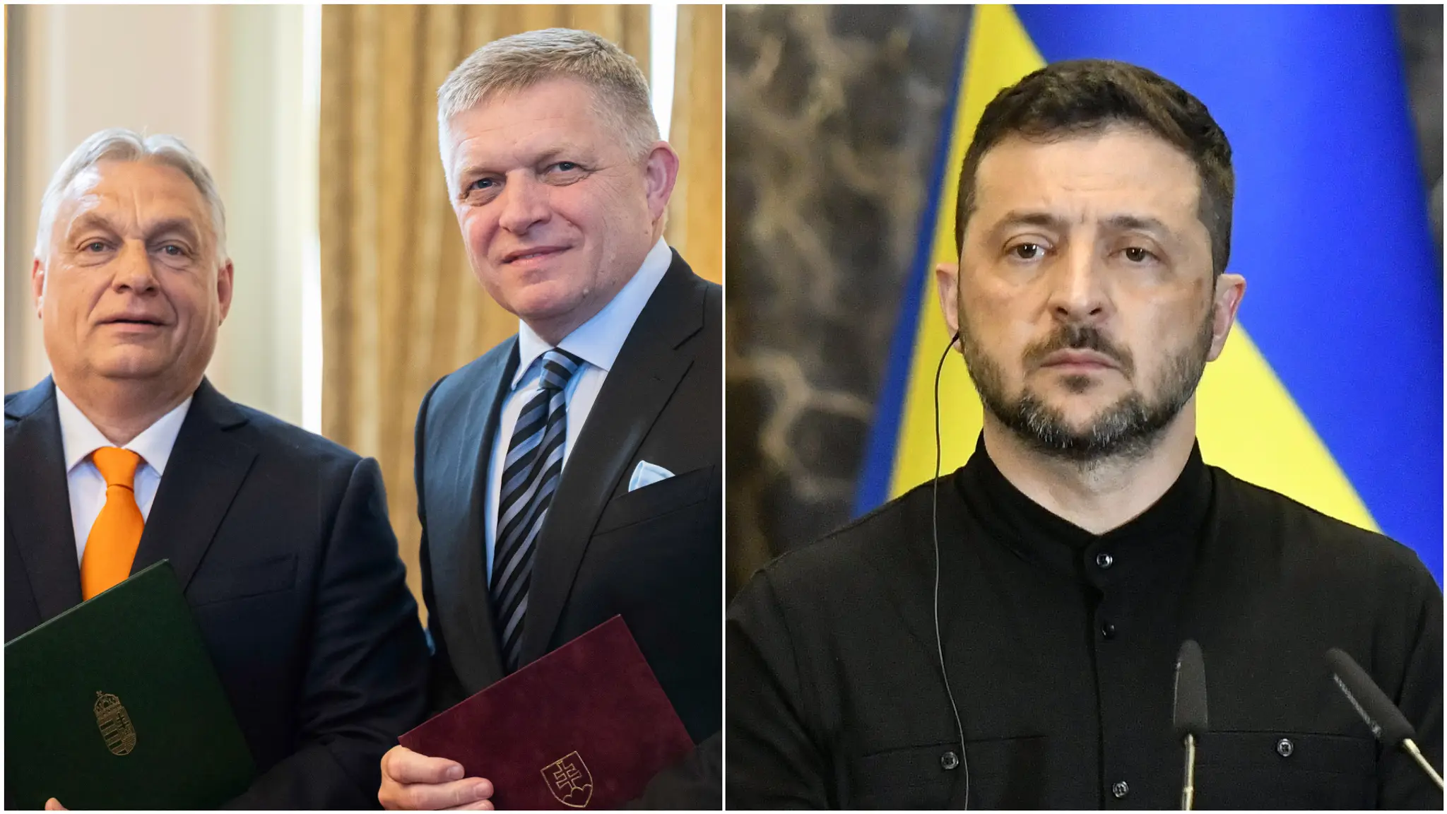 Robert Fico, Viktor Orbán, Volodymyr Zelenskyj