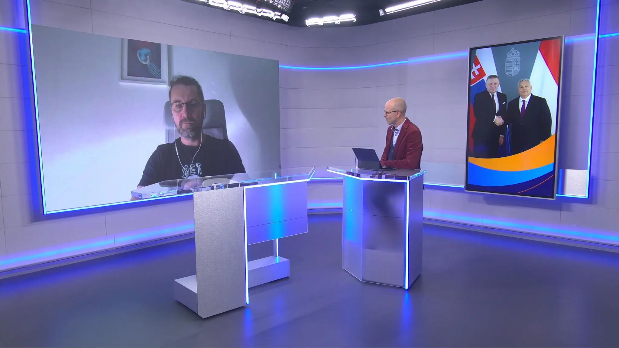 Analytik Radovan Geist v štúdiu TN live 