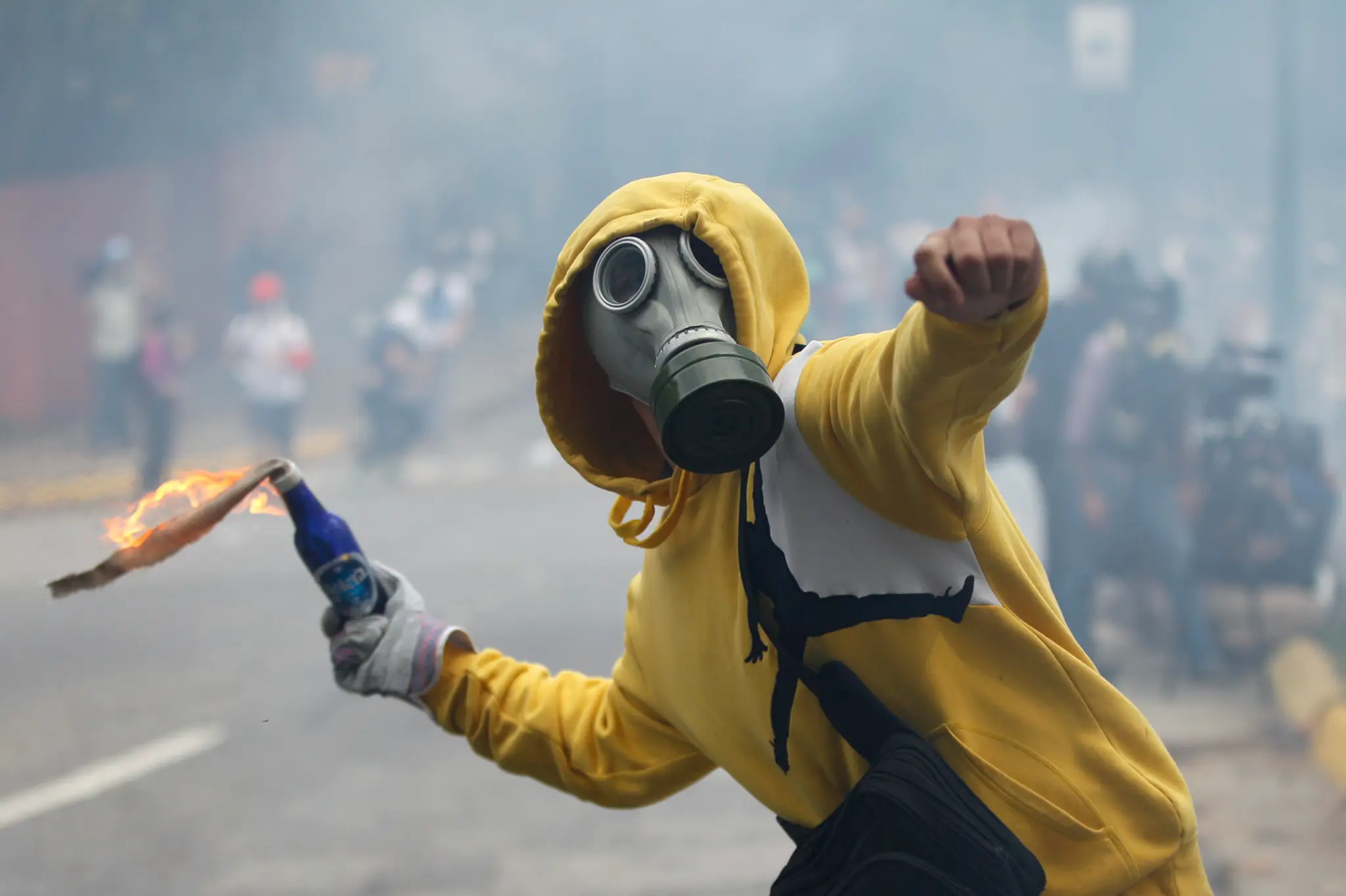 Násilné protesty vo Venezuele.