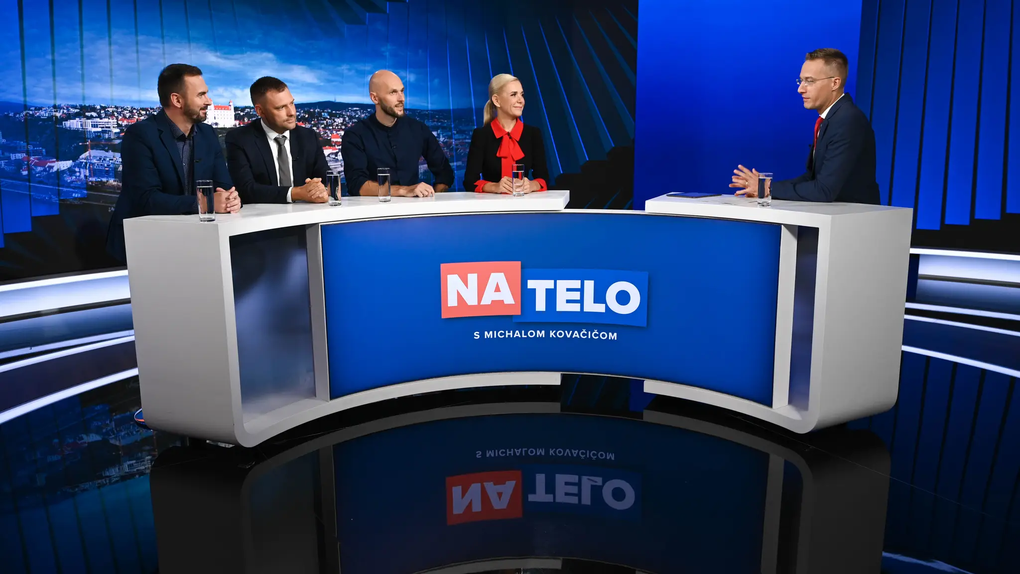 M. Šipoš, T. Taraba, M. Truban a D. Saková v relácii Na telo.