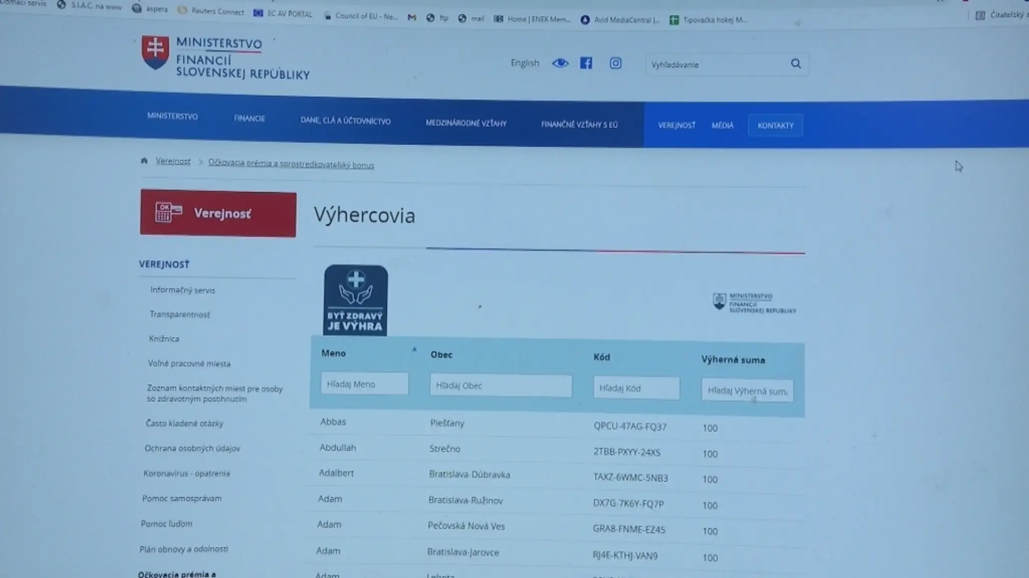 Očkovaciu lotériu vyhrali, peniaze však doposiaľ nedostali