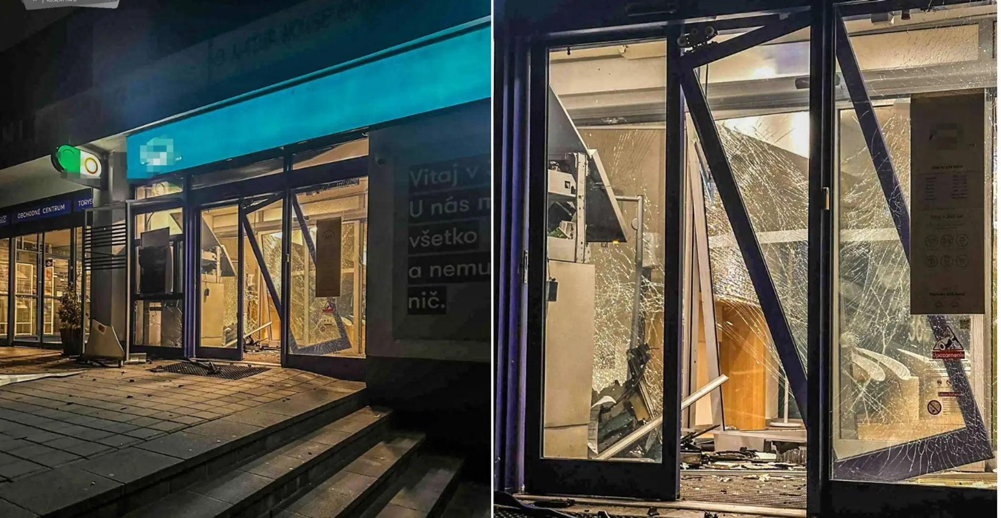 Prepad bankomatu v Košiciach v mestskej časti Západ 