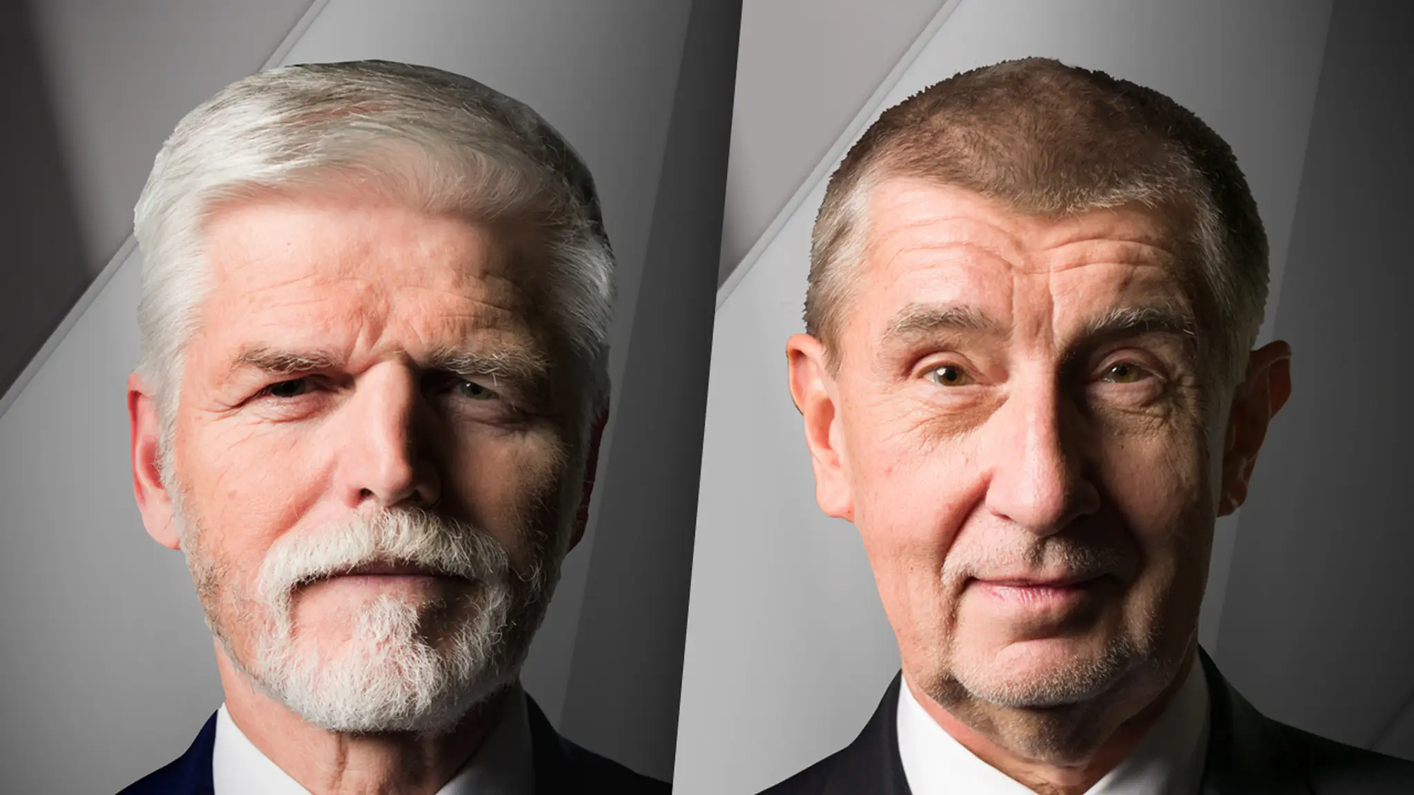 Kandidáti na prezidenta ČR Petr Pavel a Andrej Babiš.